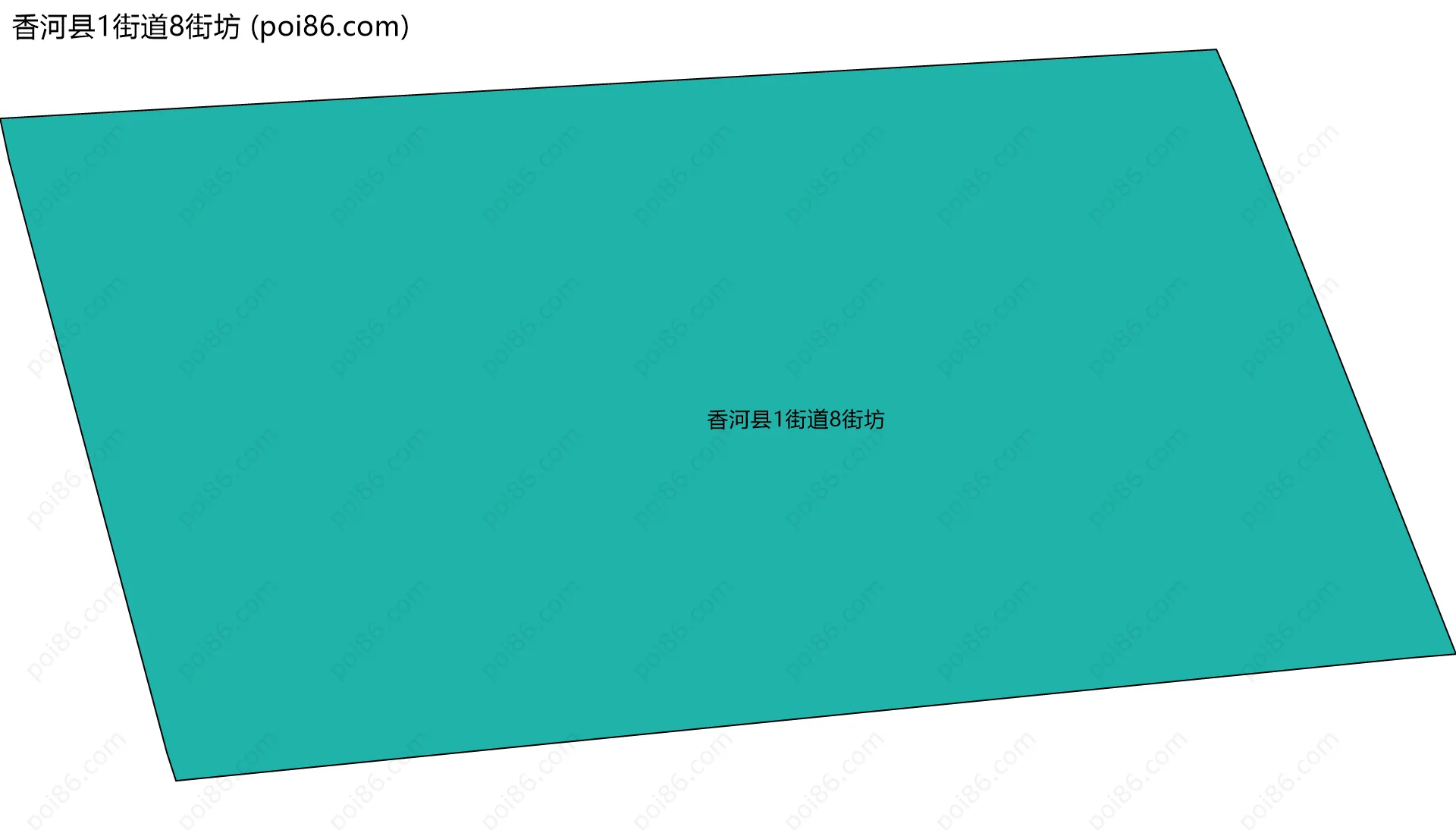 香河县1街道8街坊边界地图