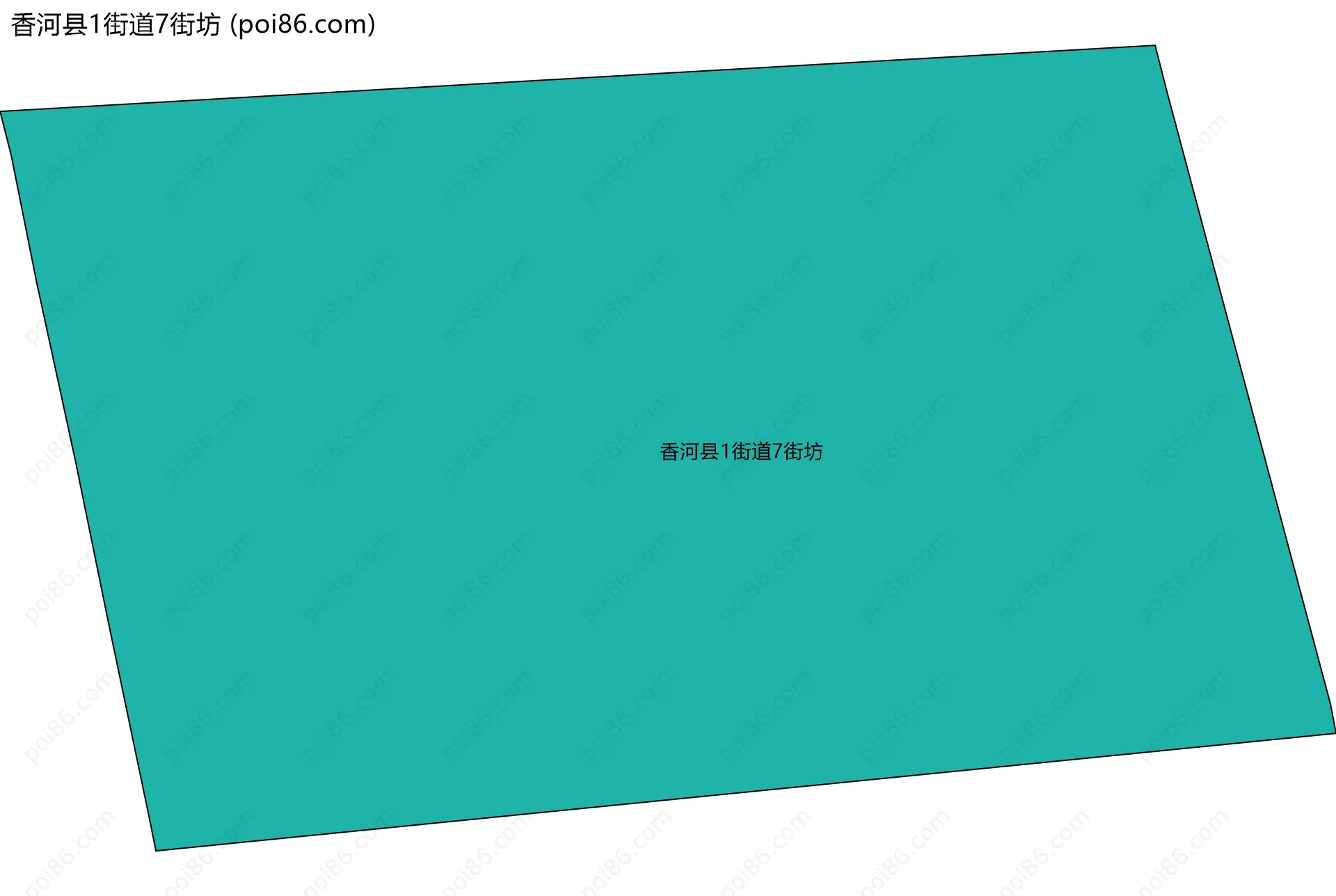 香河县1街道7街坊边界地图