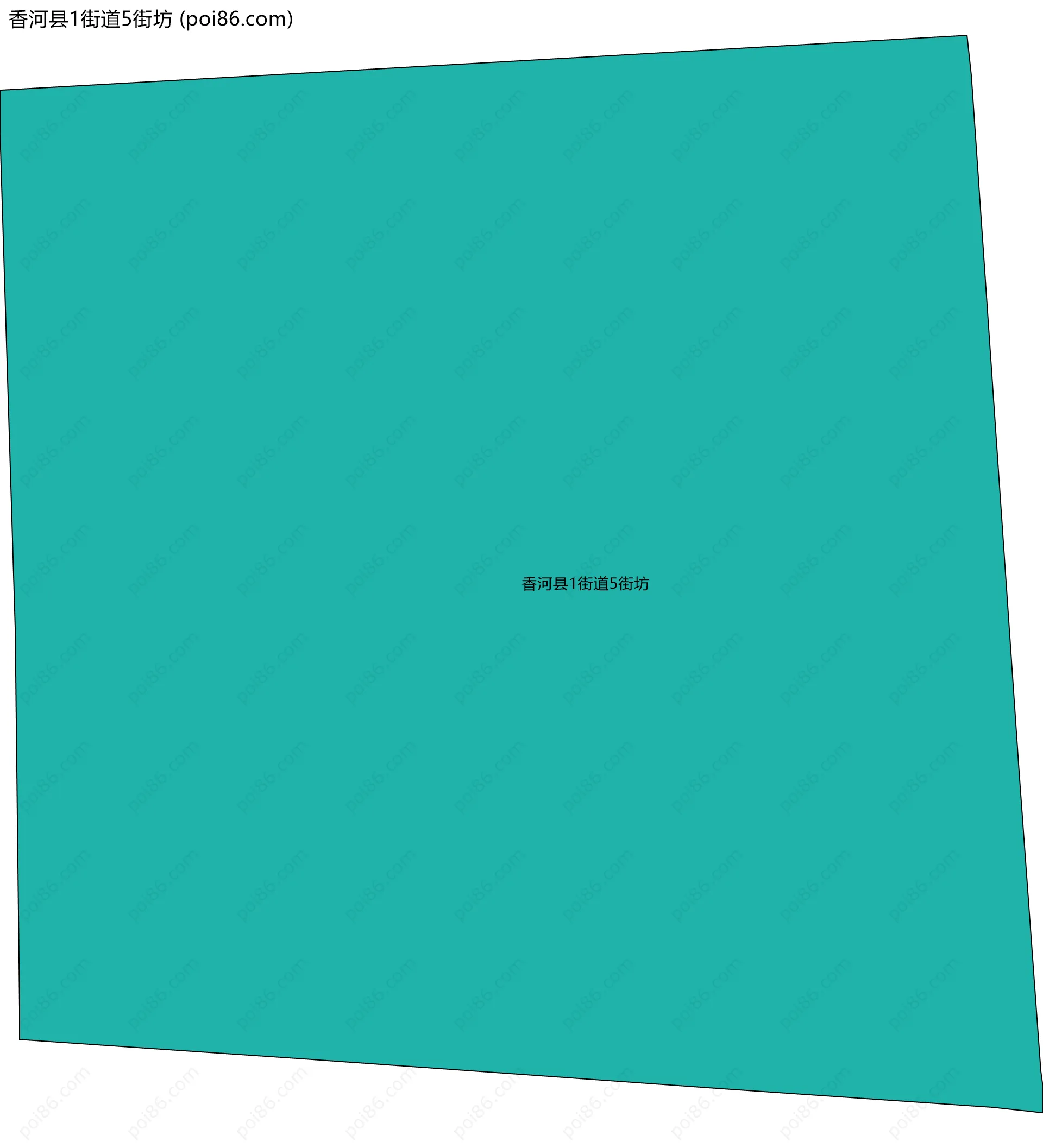 香河县1街道5街坊边界地图