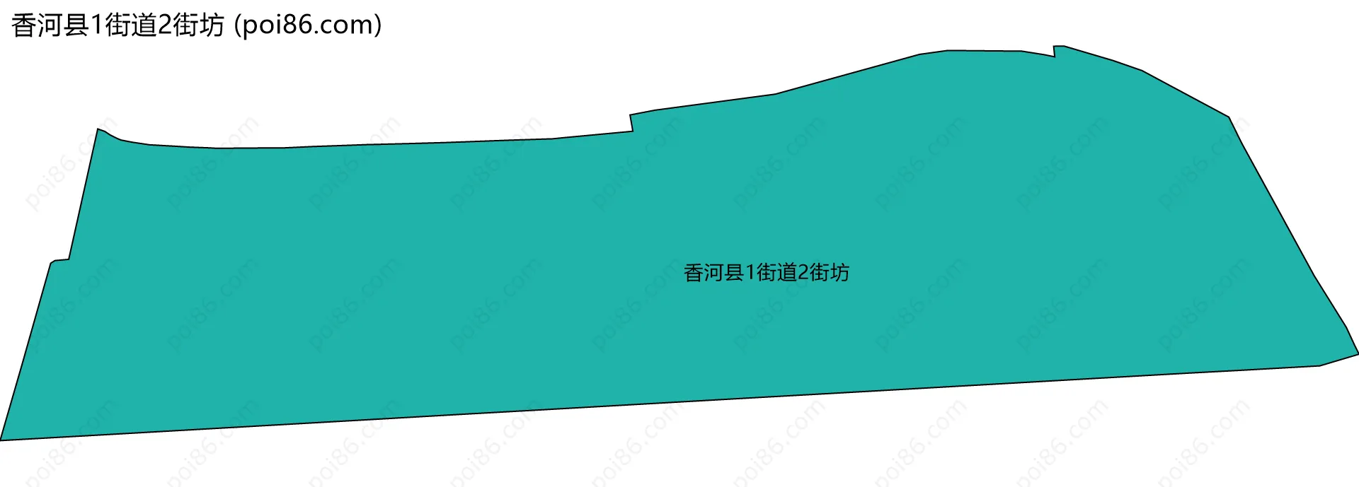 香河县1街道2街坊边界地图