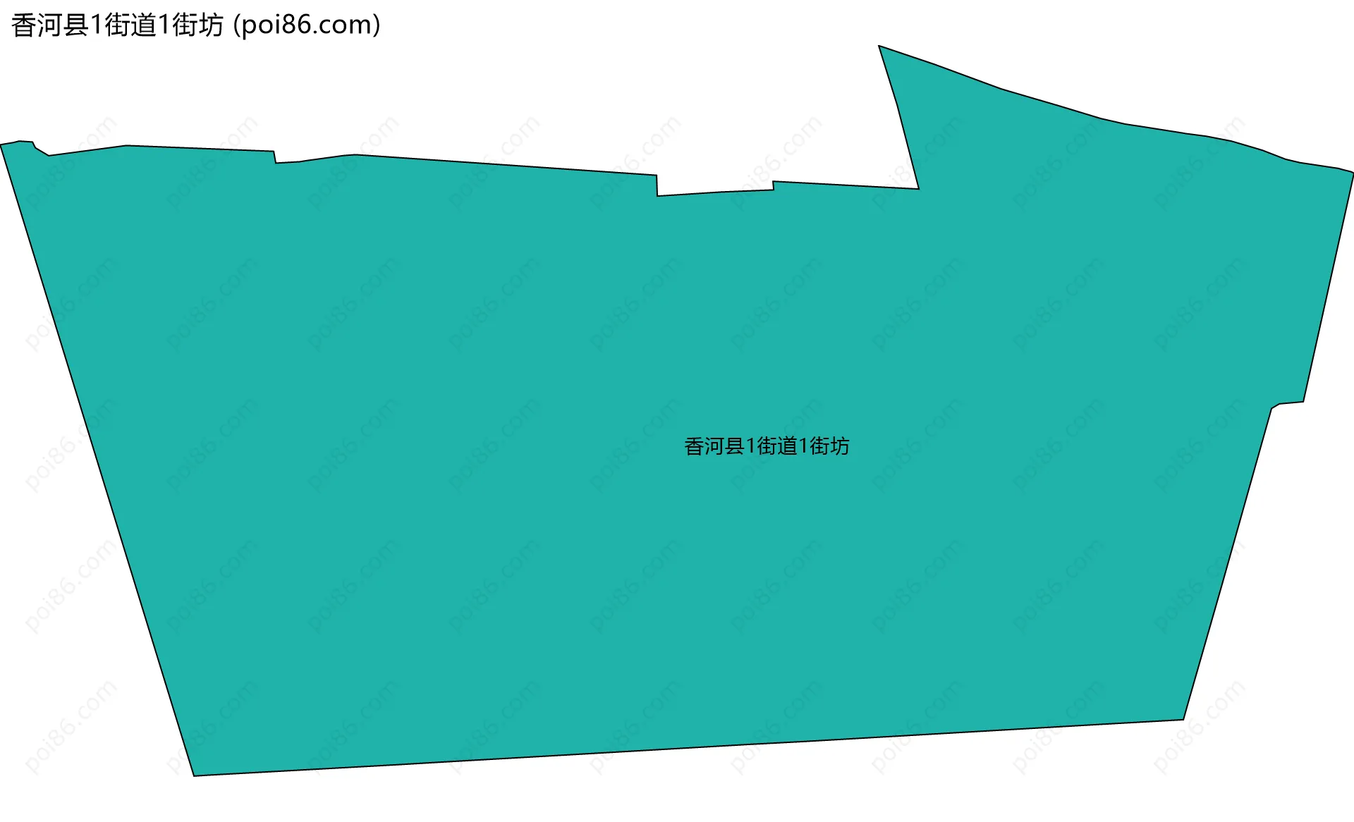 香河县1街道1街坊边界地图