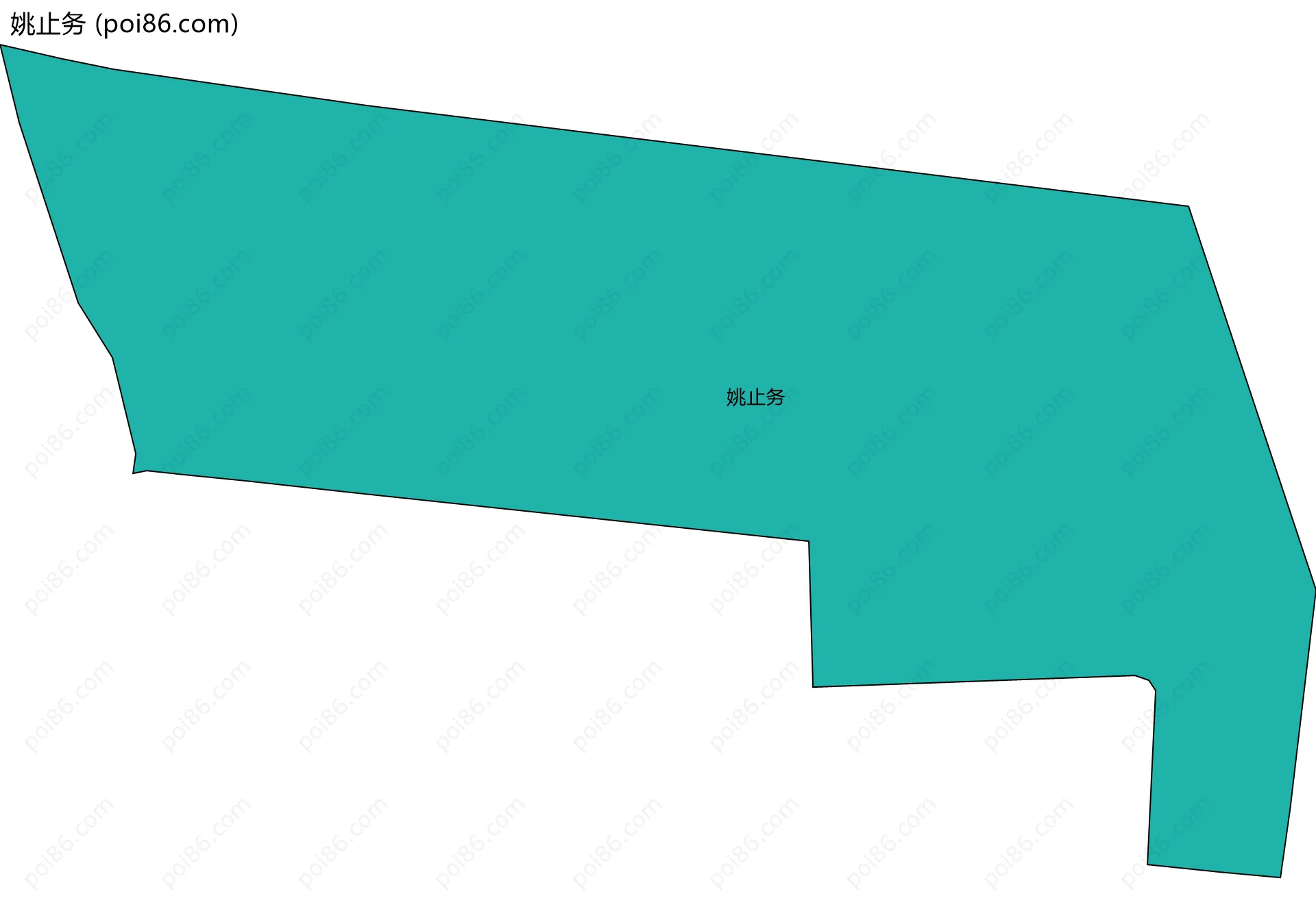 姚止务边界地图