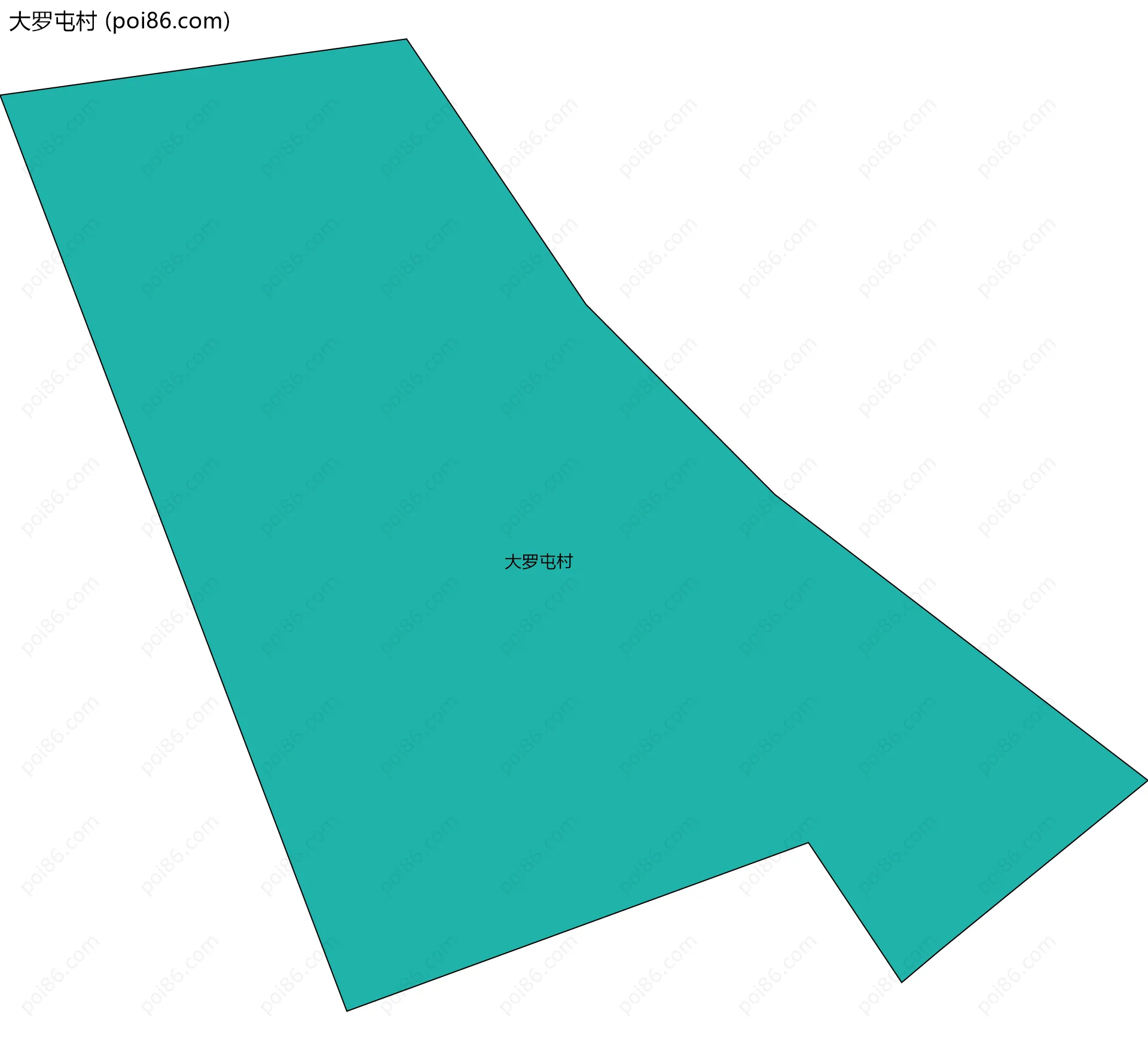 大罗屯村边界地图