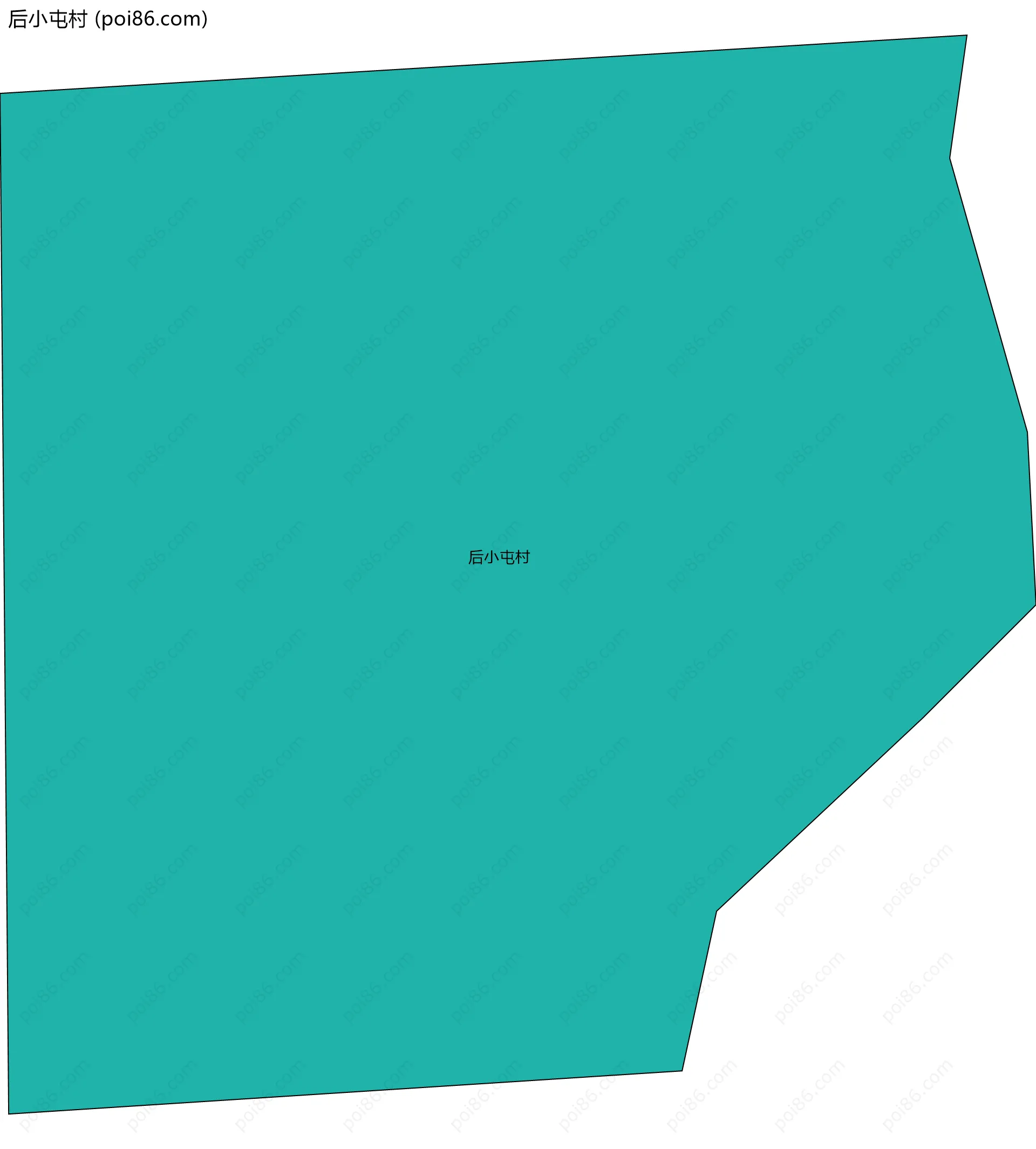 后小屯村边界地图