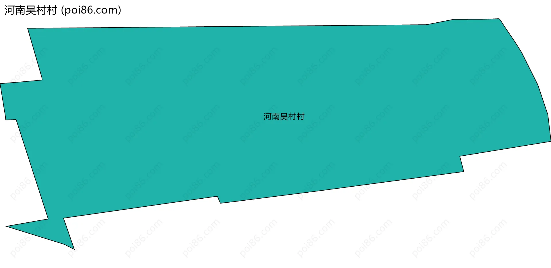 河南吴村村边界地图