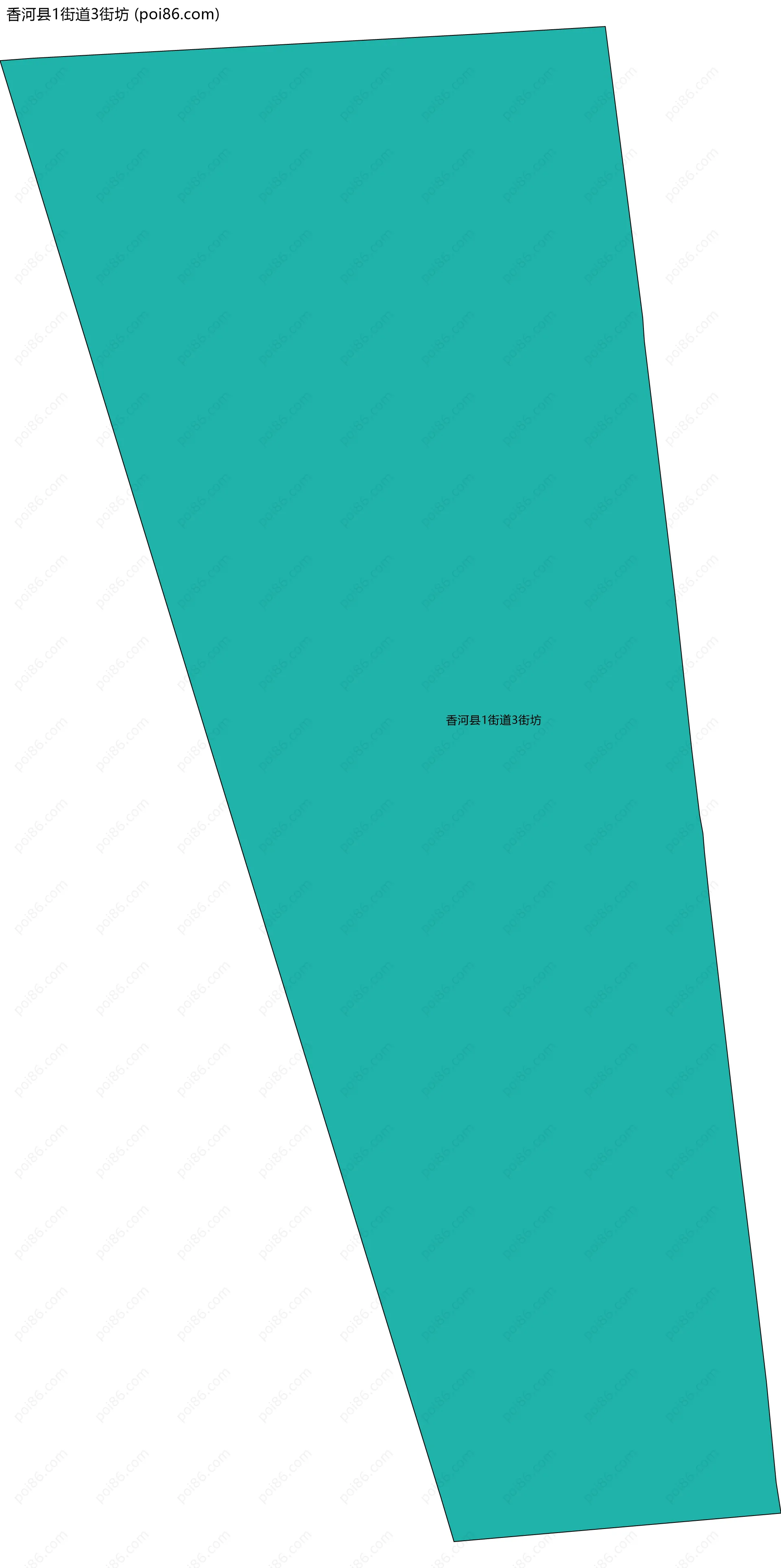 香河县1街道3街坊边界地图