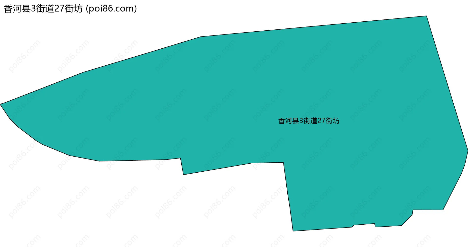 香河县3街道27街坊边界地图