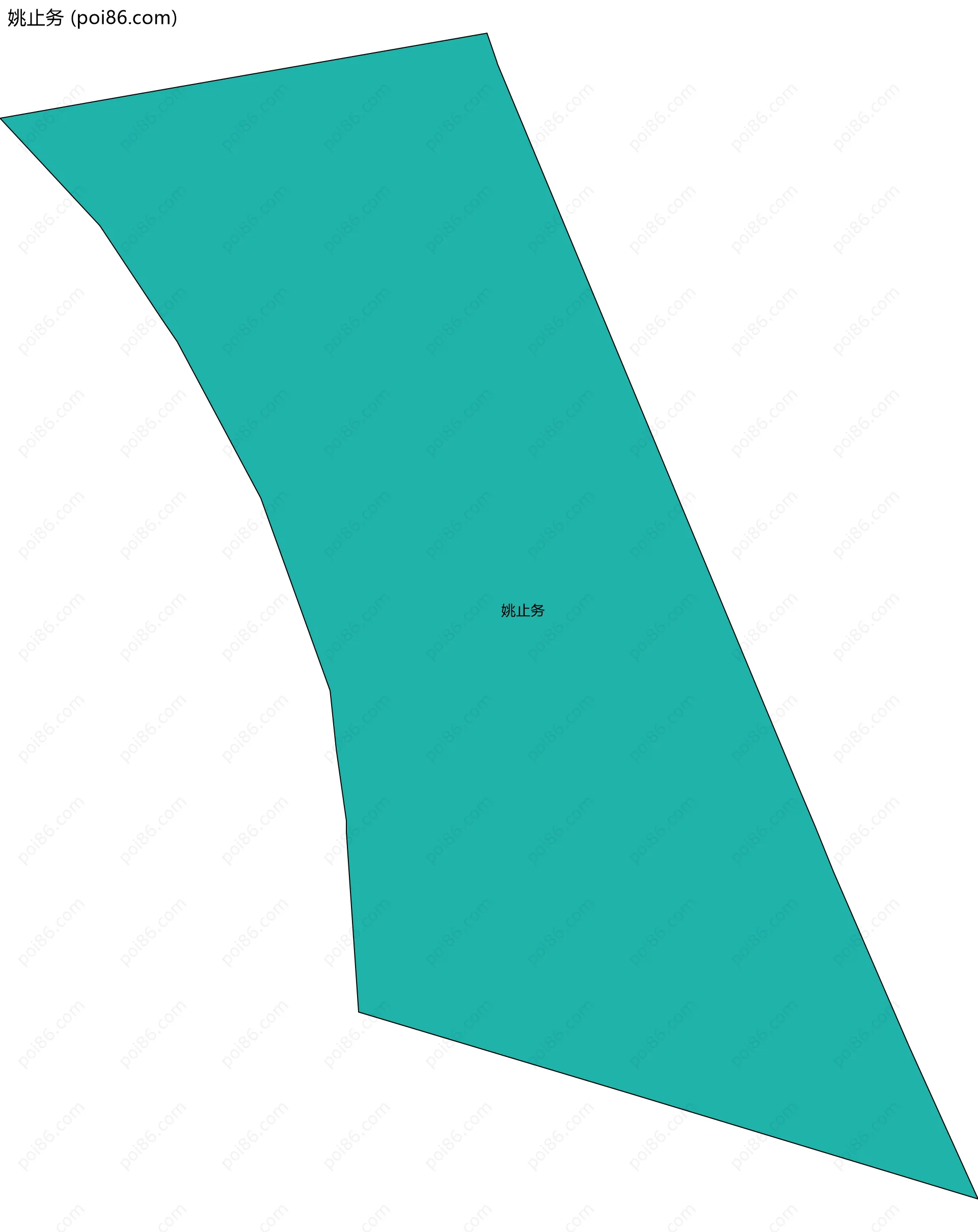 姚止务边界地图