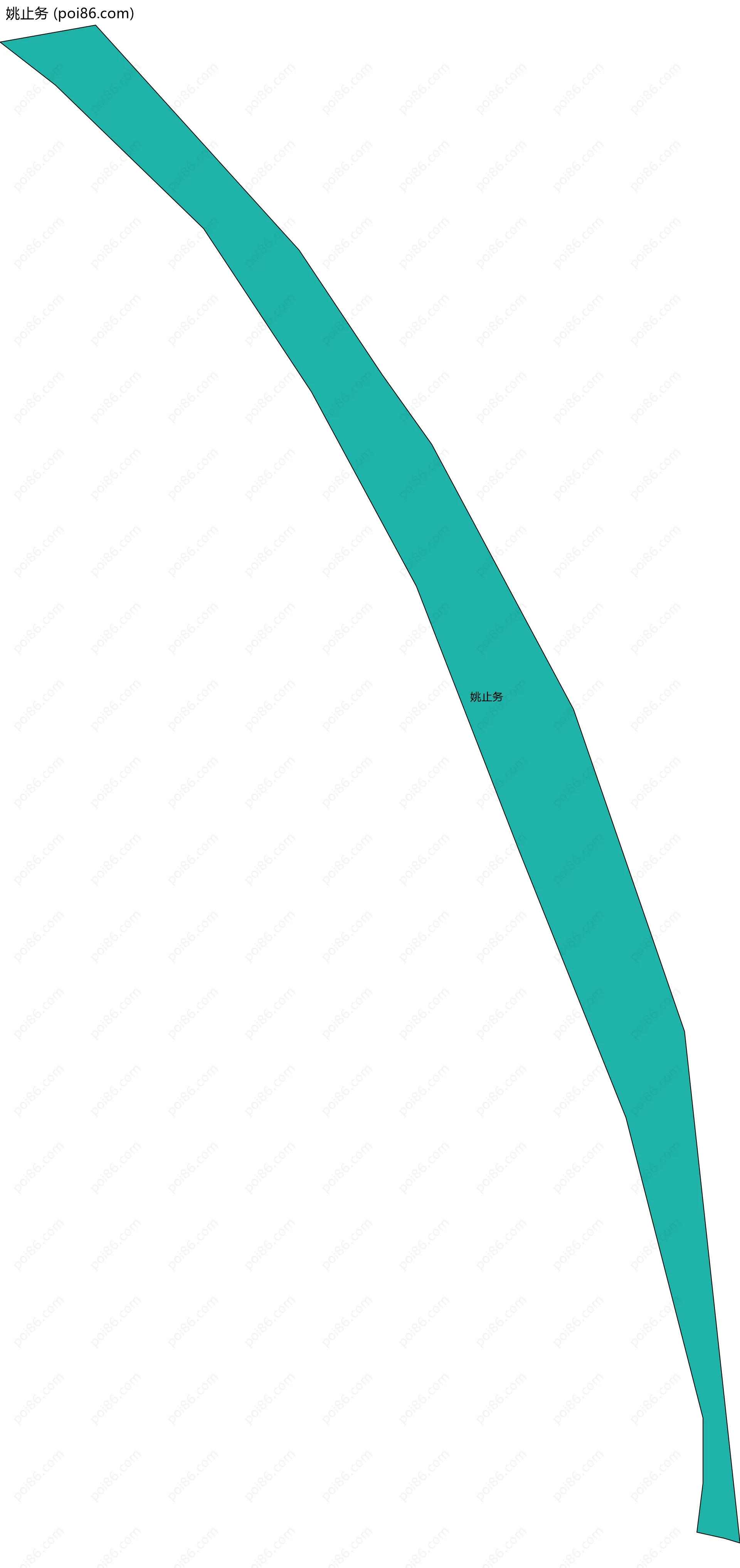 姚止务边界地图