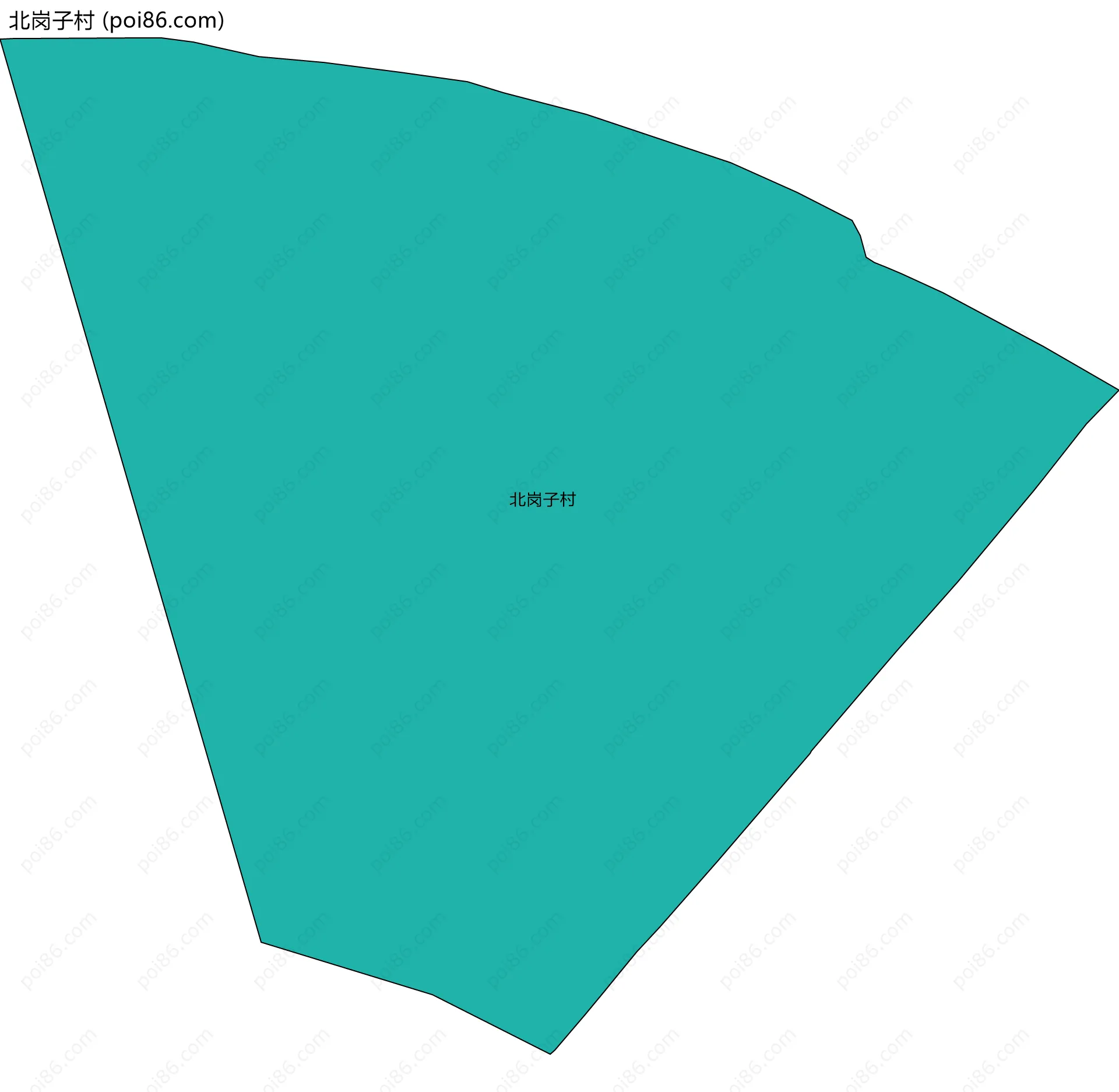 北岗子村边界地图