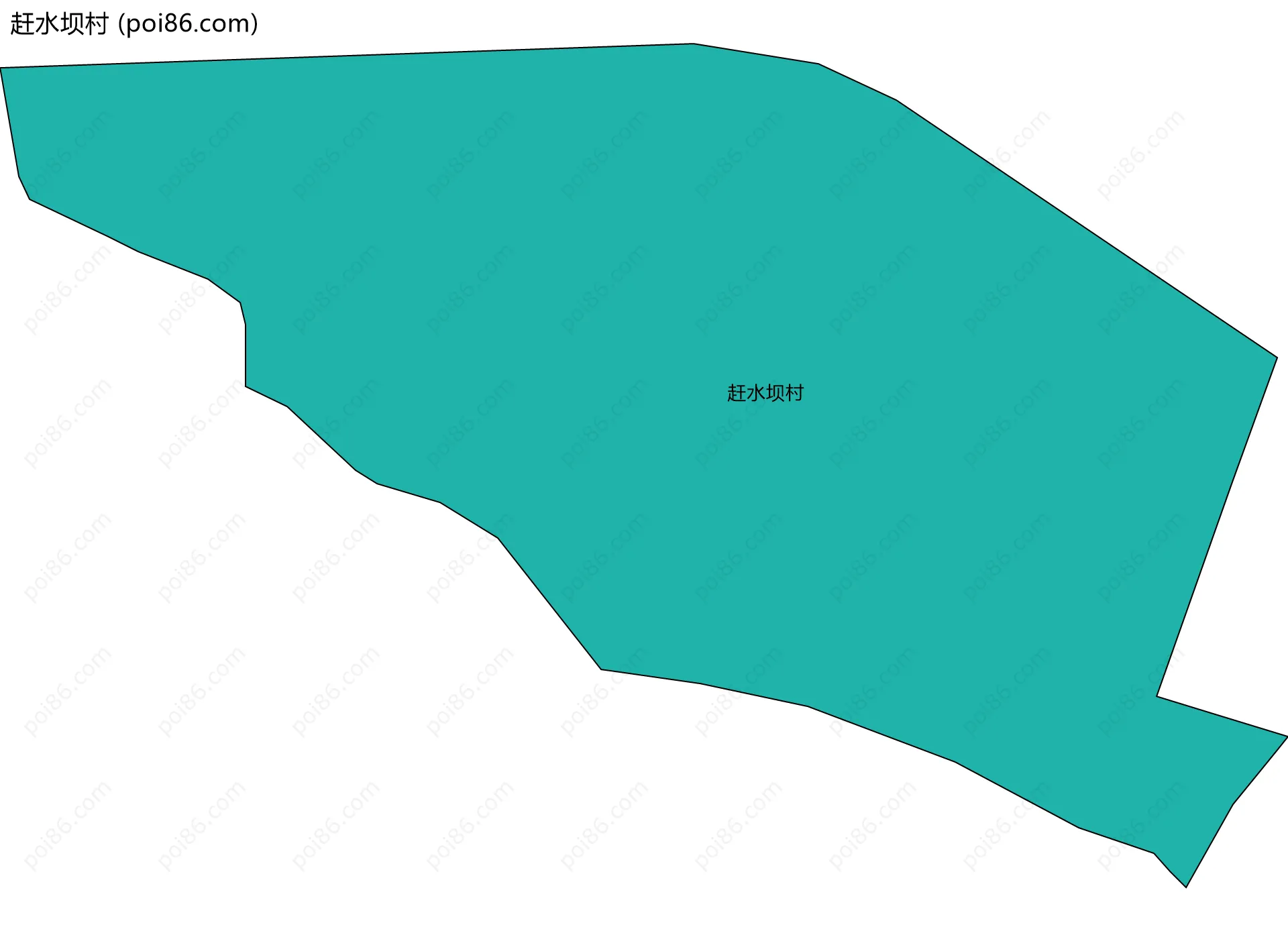 赶水坝村边界地图