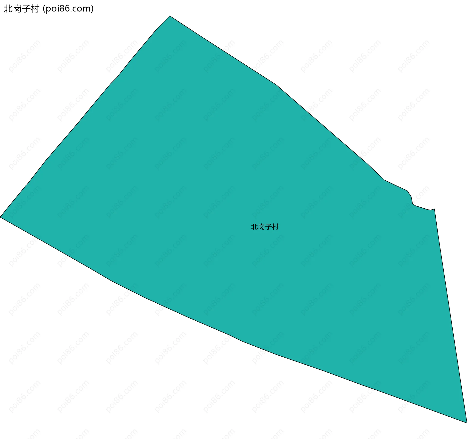 北岗子村边界地图