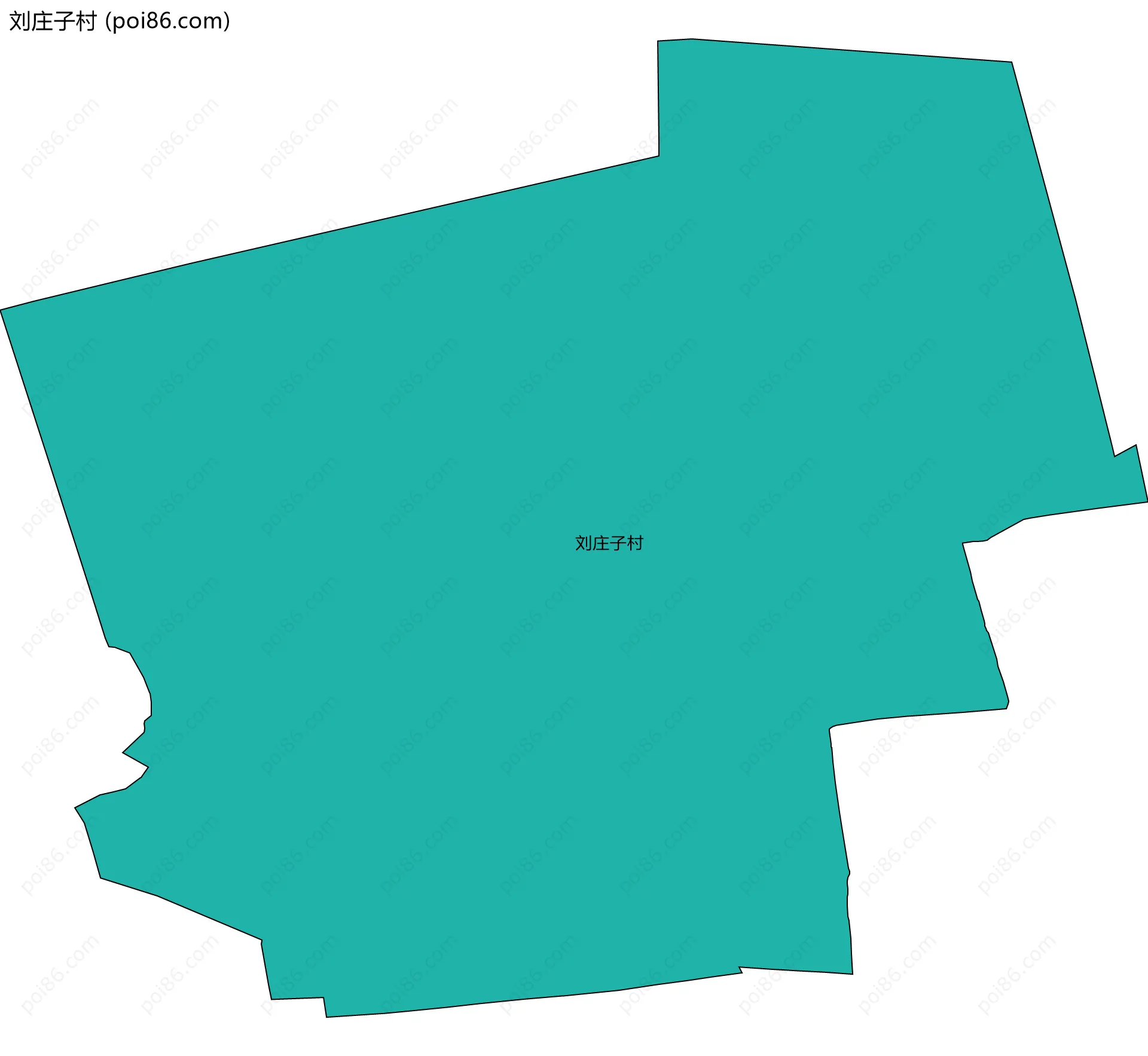 刘庄子村边界地图