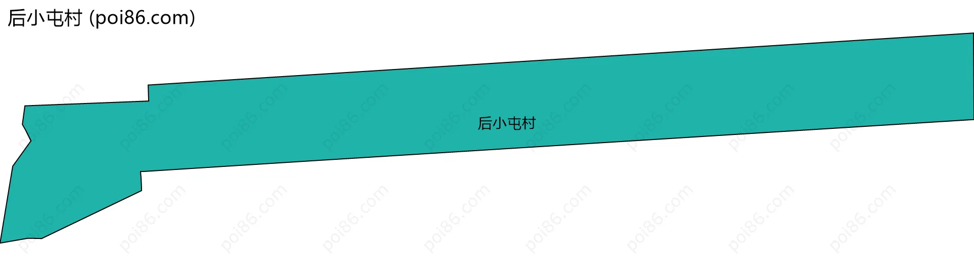 后小屯村边界地图