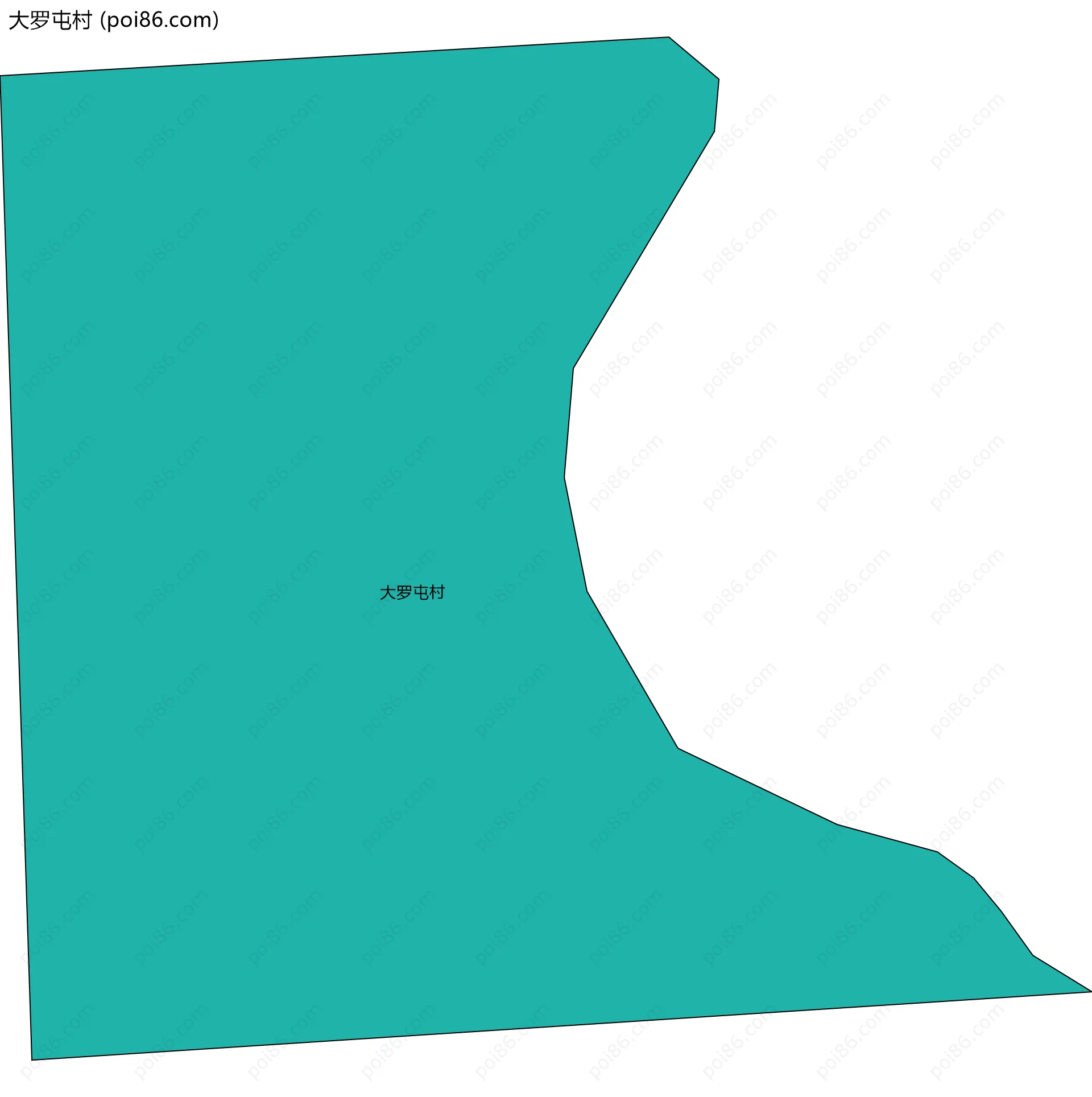 大罗屯村边界地图