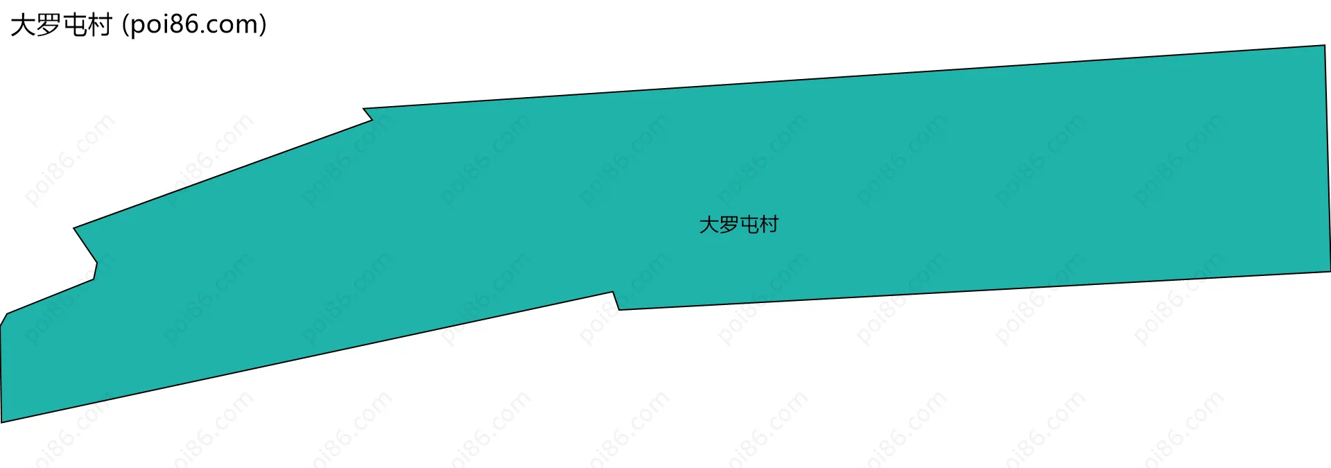 大罗屯村边界地图