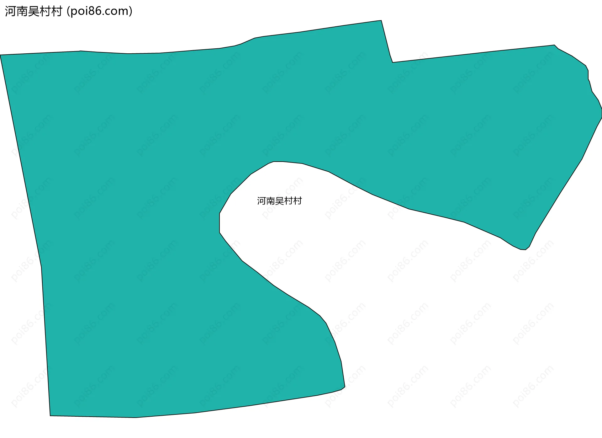 河南吴村村边界地图