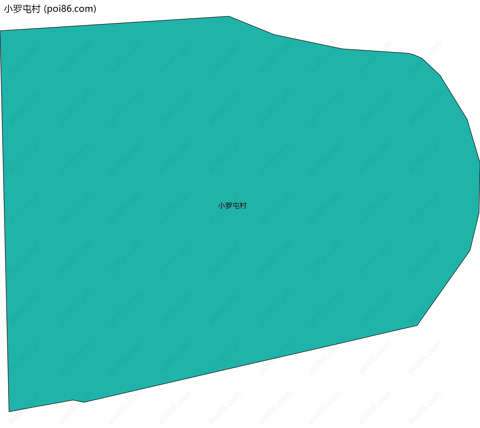 小罗屯村边界地图