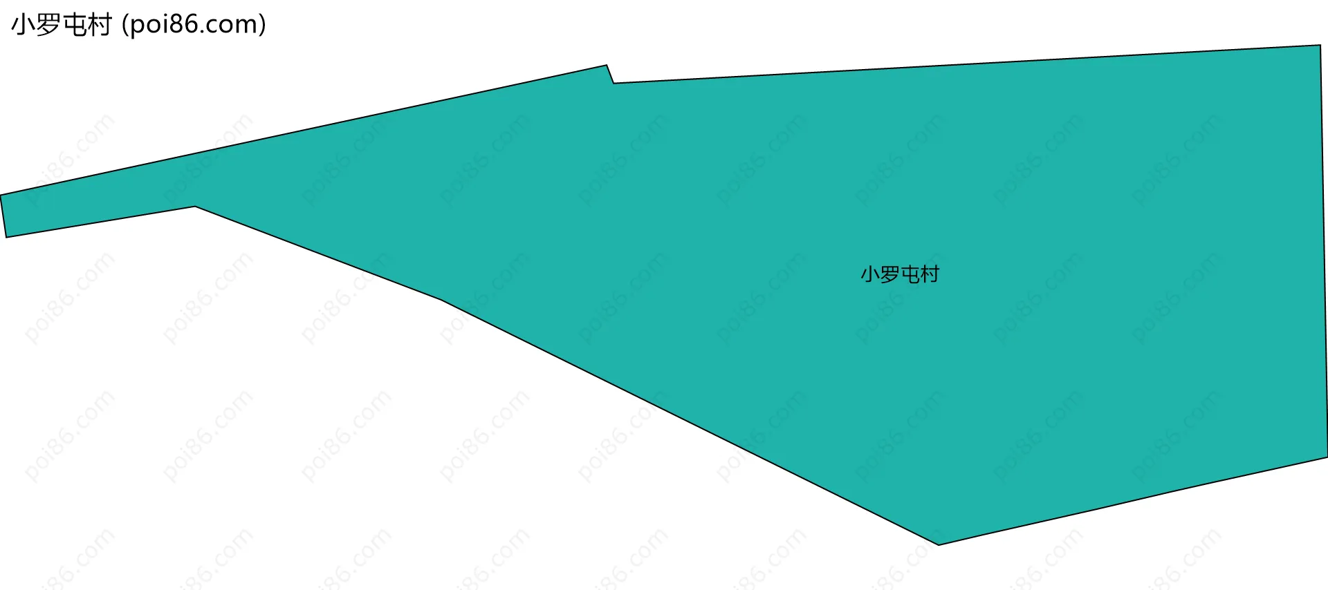 小罗屯村边界地图