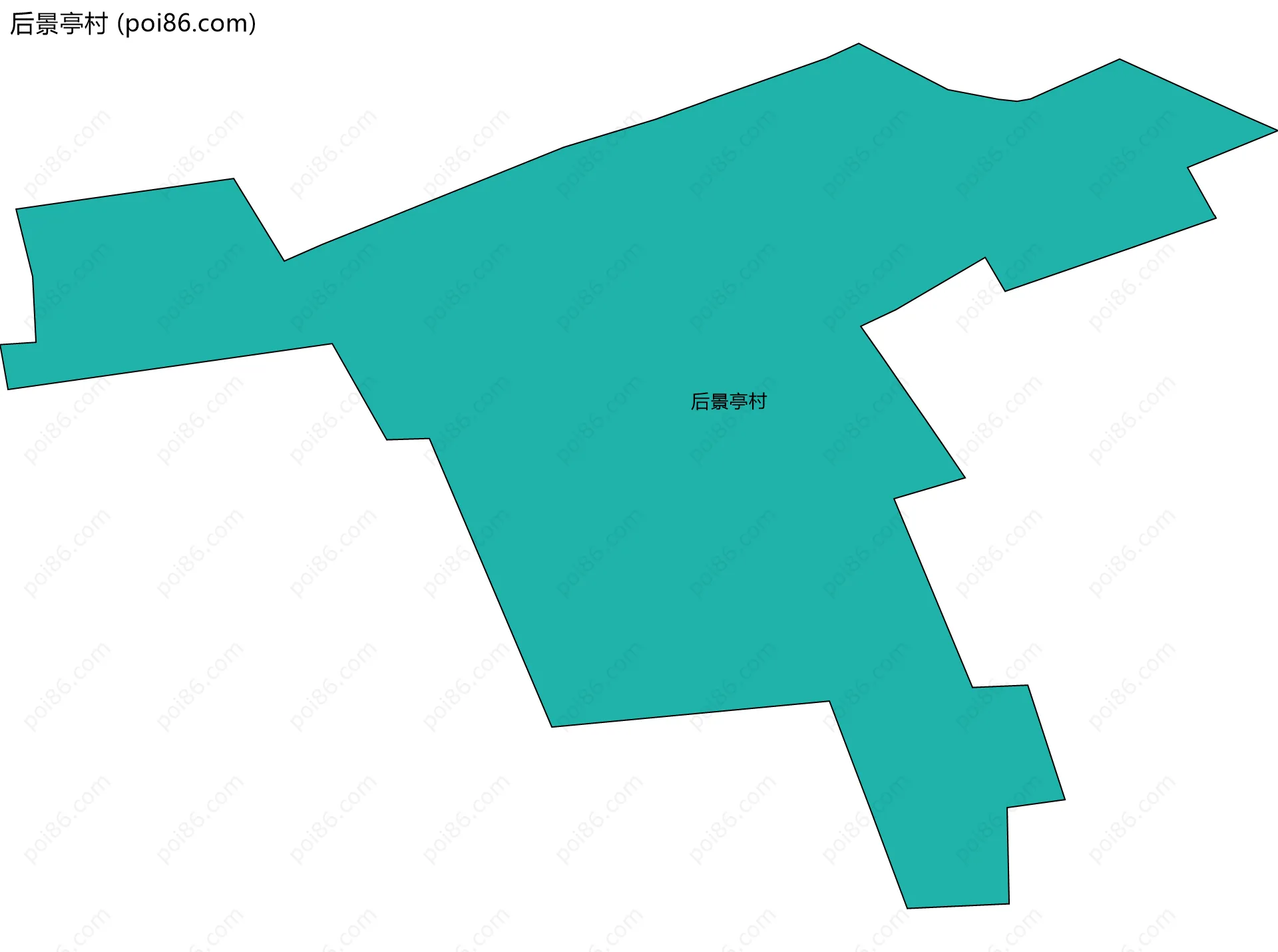 后景亭村边界地图