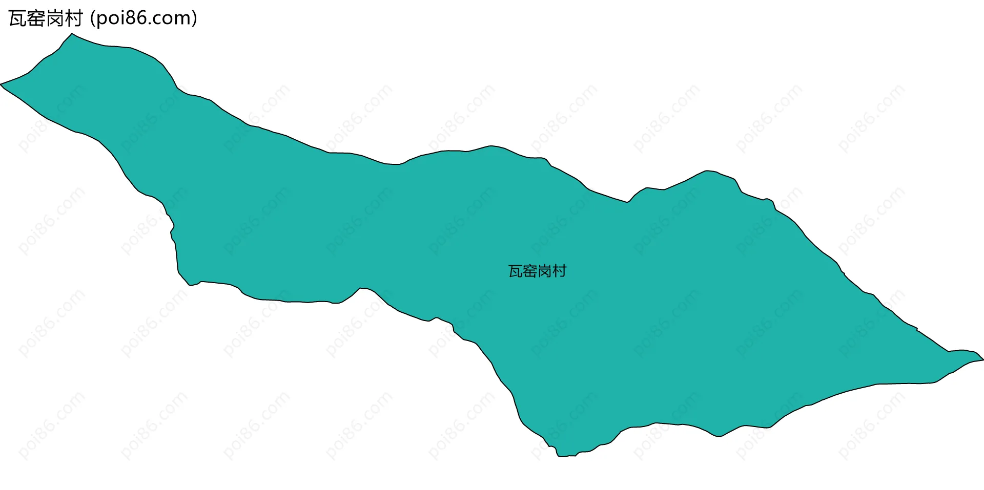 瓦窑岗村边界地图