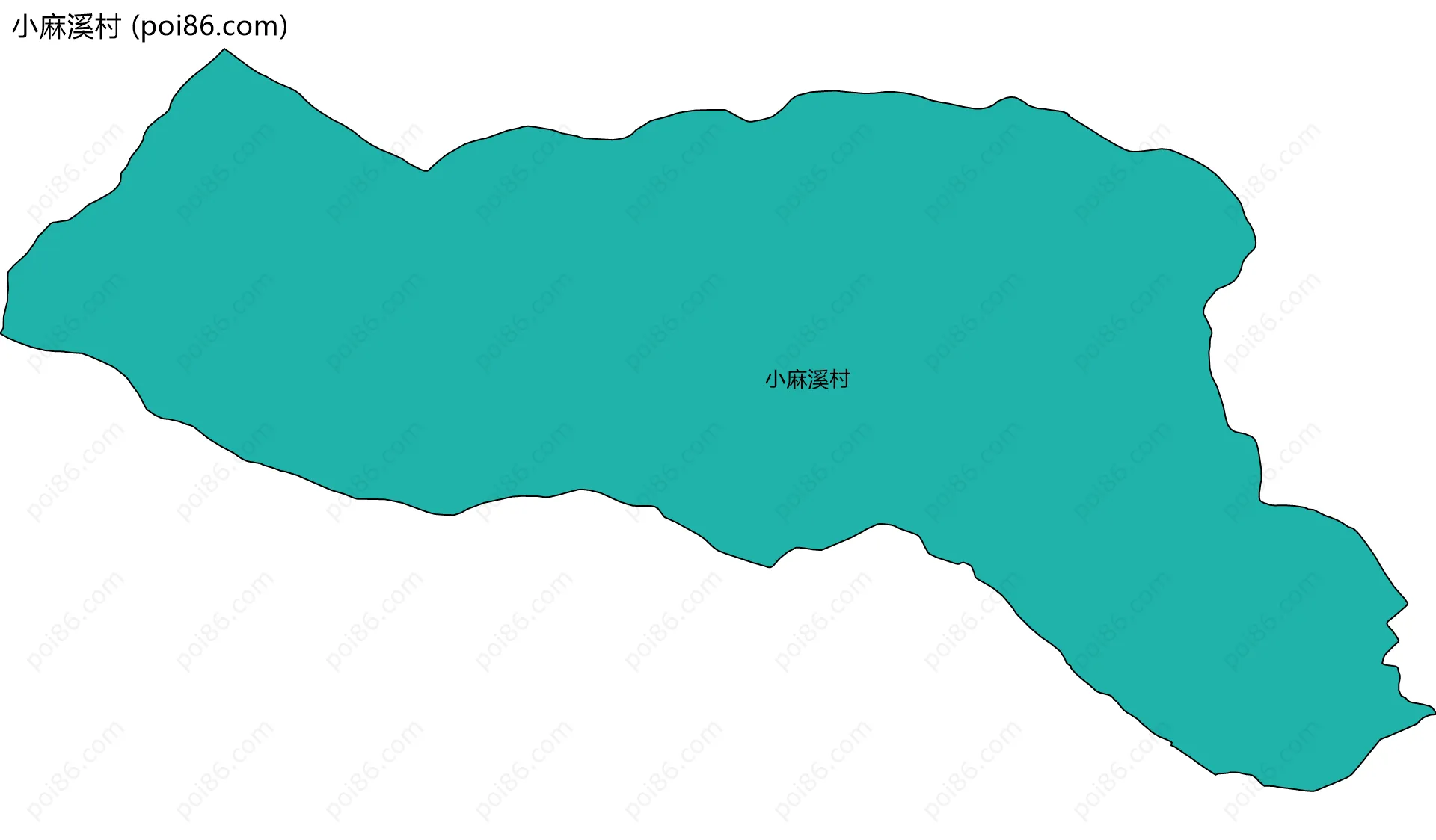 小麻溪村边界地图