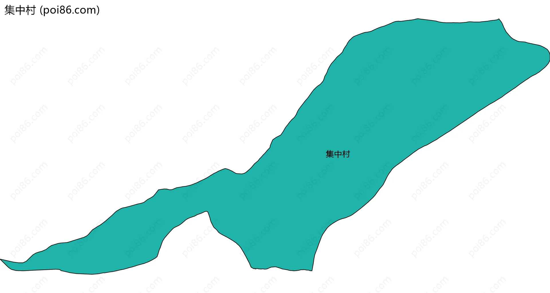 集中村边界地图