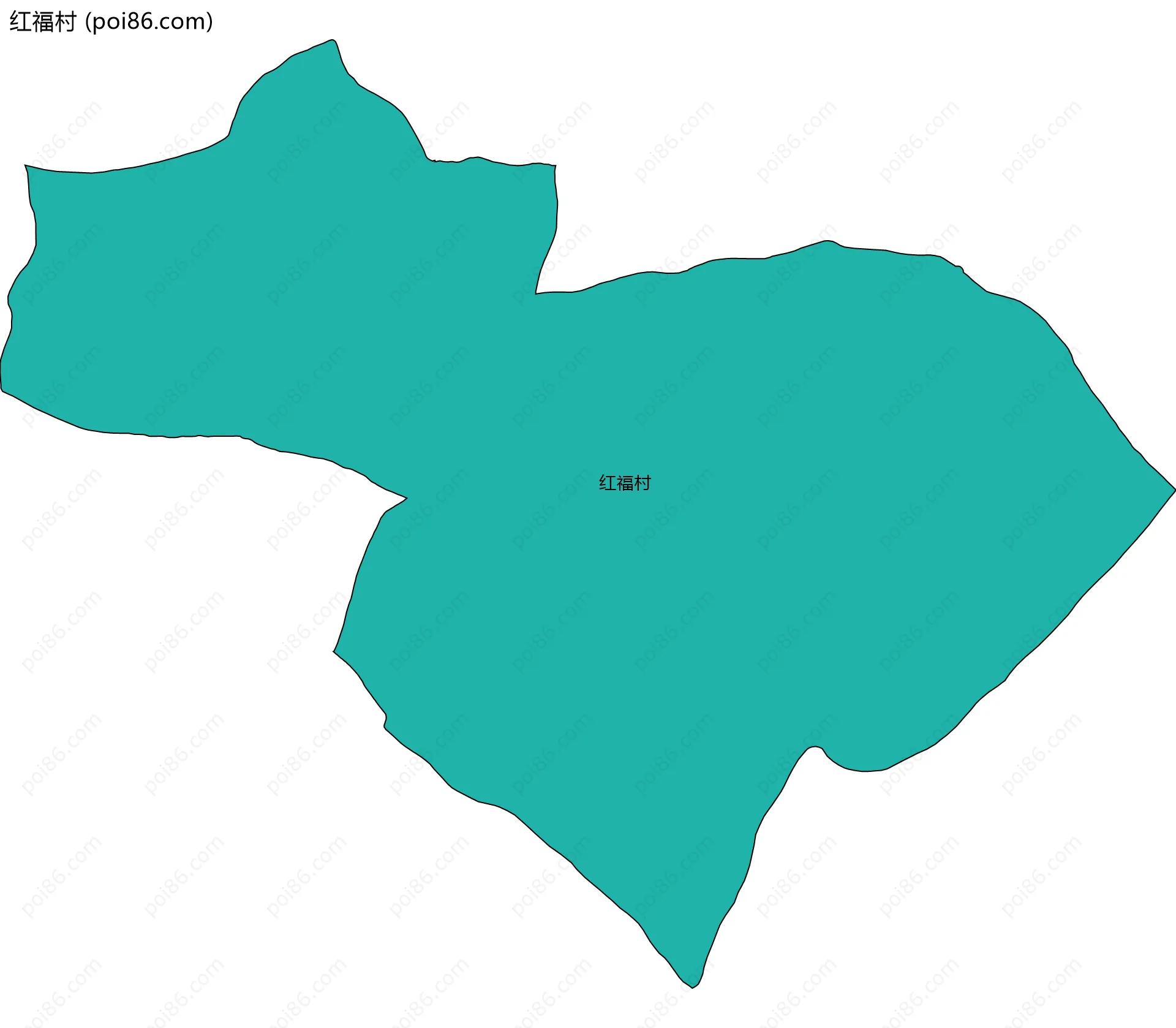 红福村边界地图