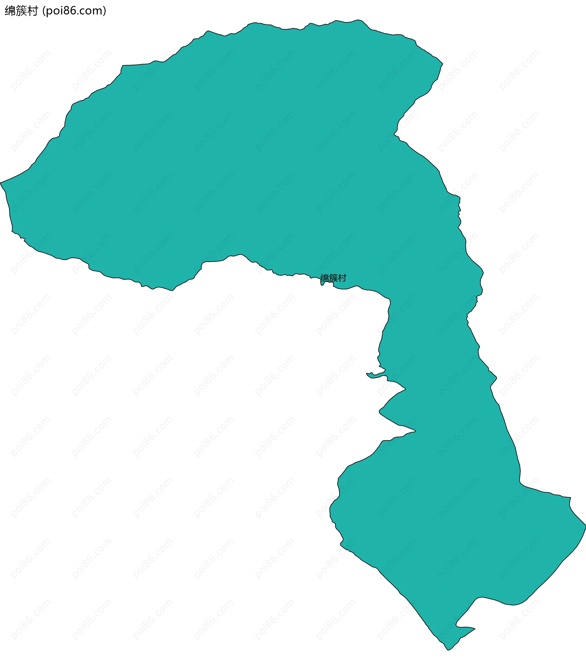 绵簇村边界地图