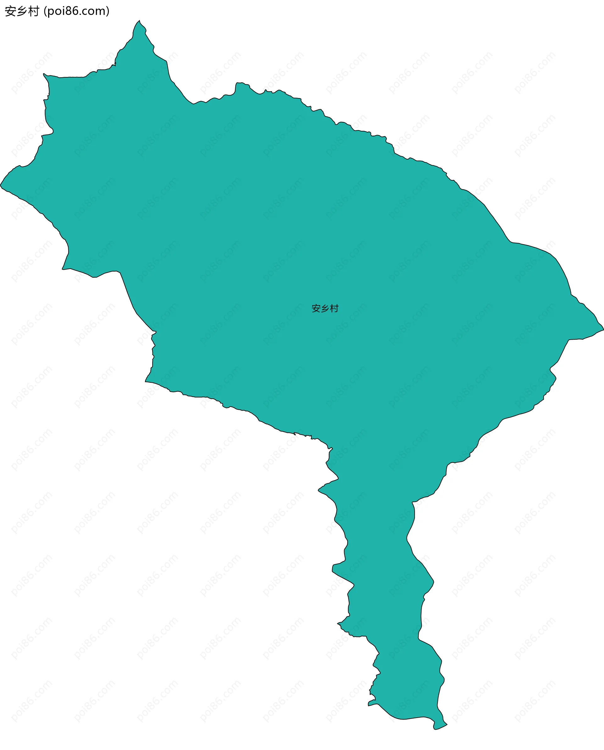 安乡村边界地图