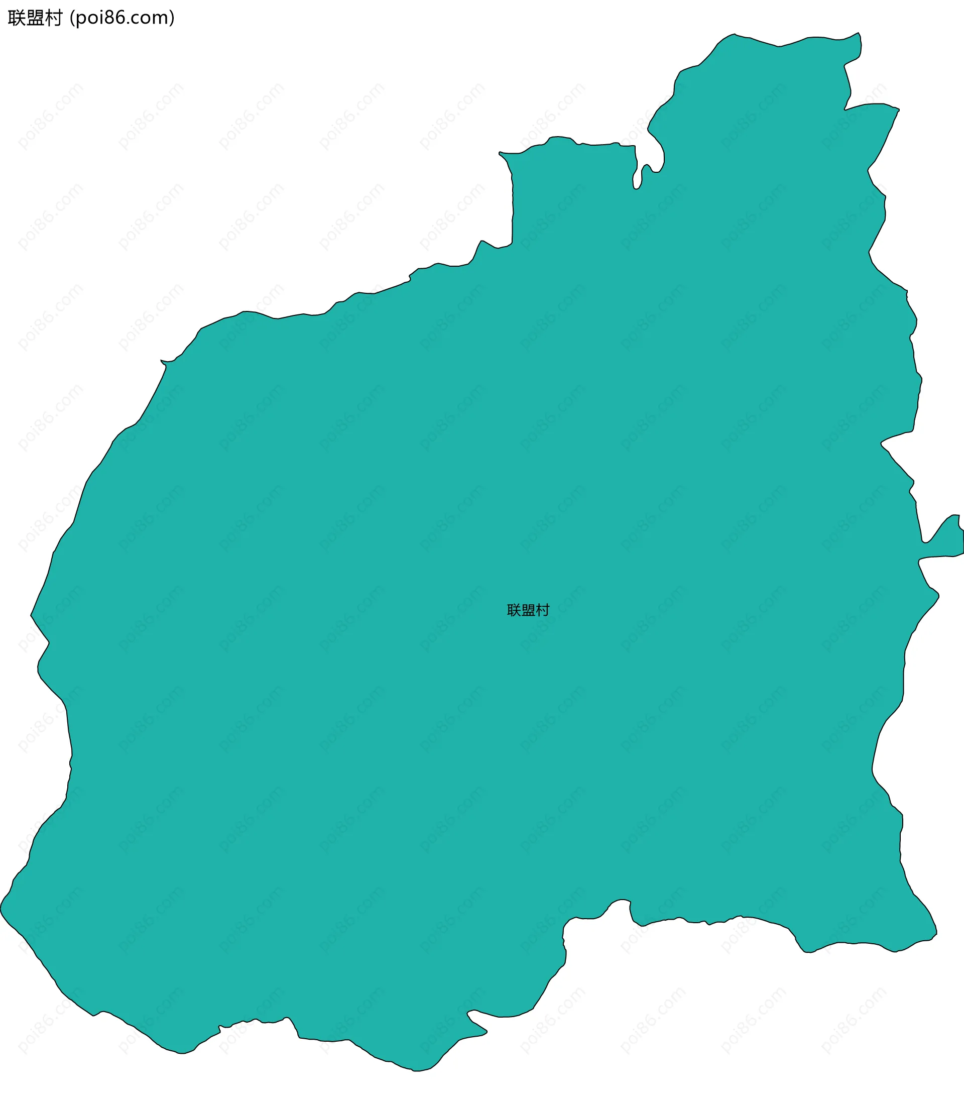 联盟村边界地图