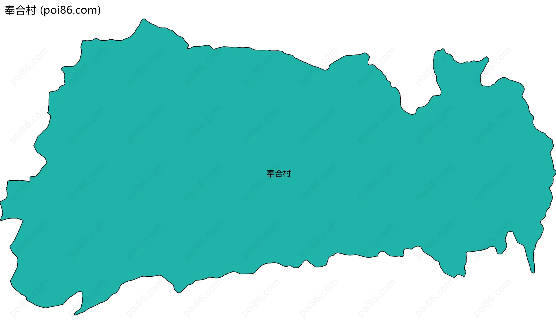 奉合村边界地图