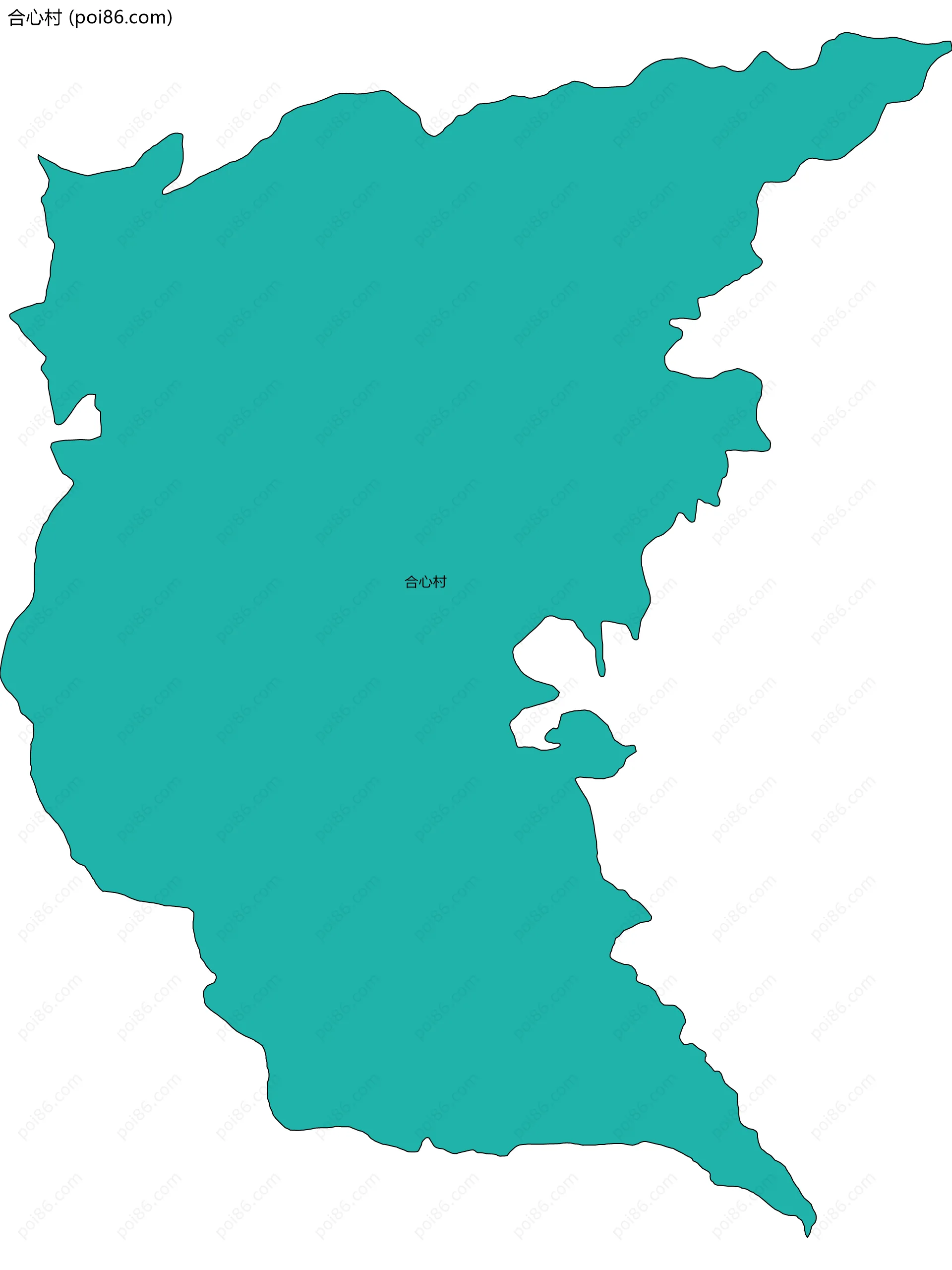 合心村边界地图