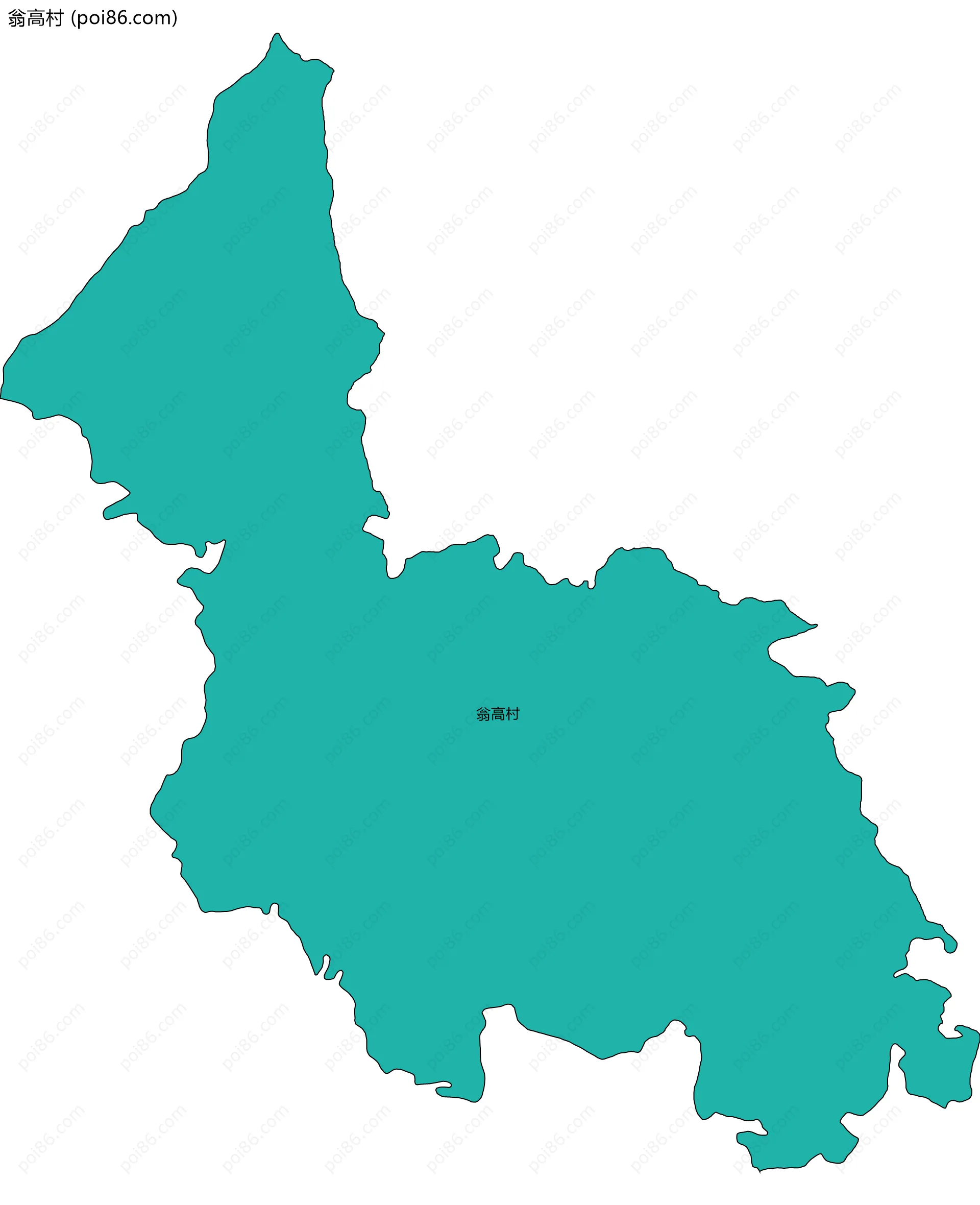 翁高村边界地图