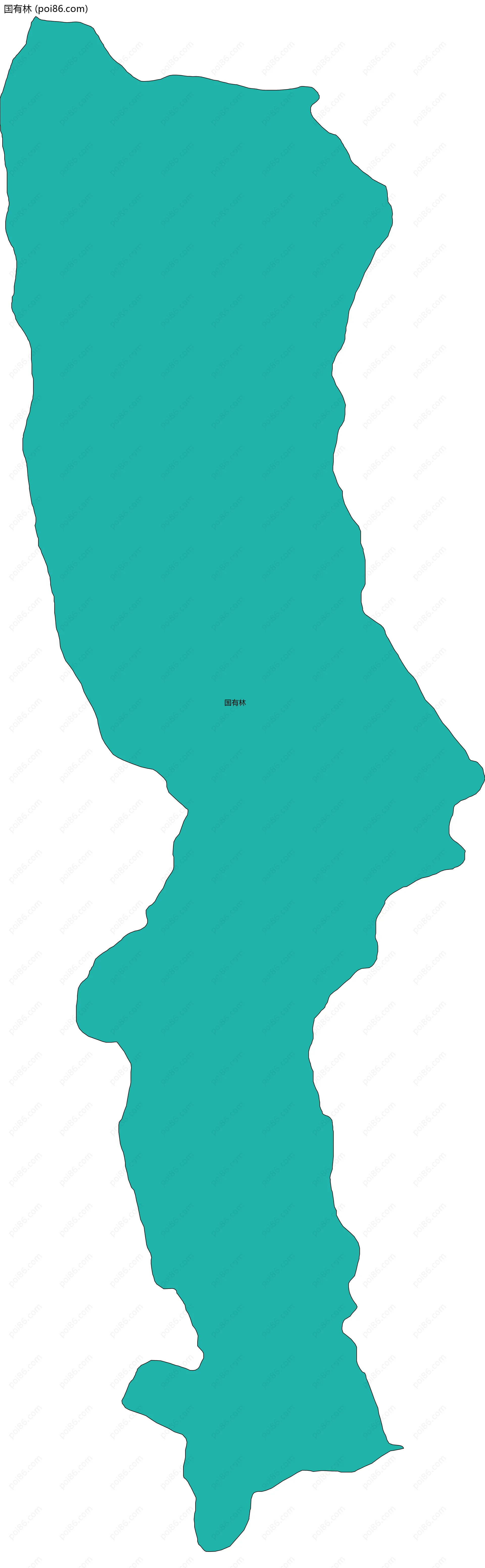 国有林边界地图