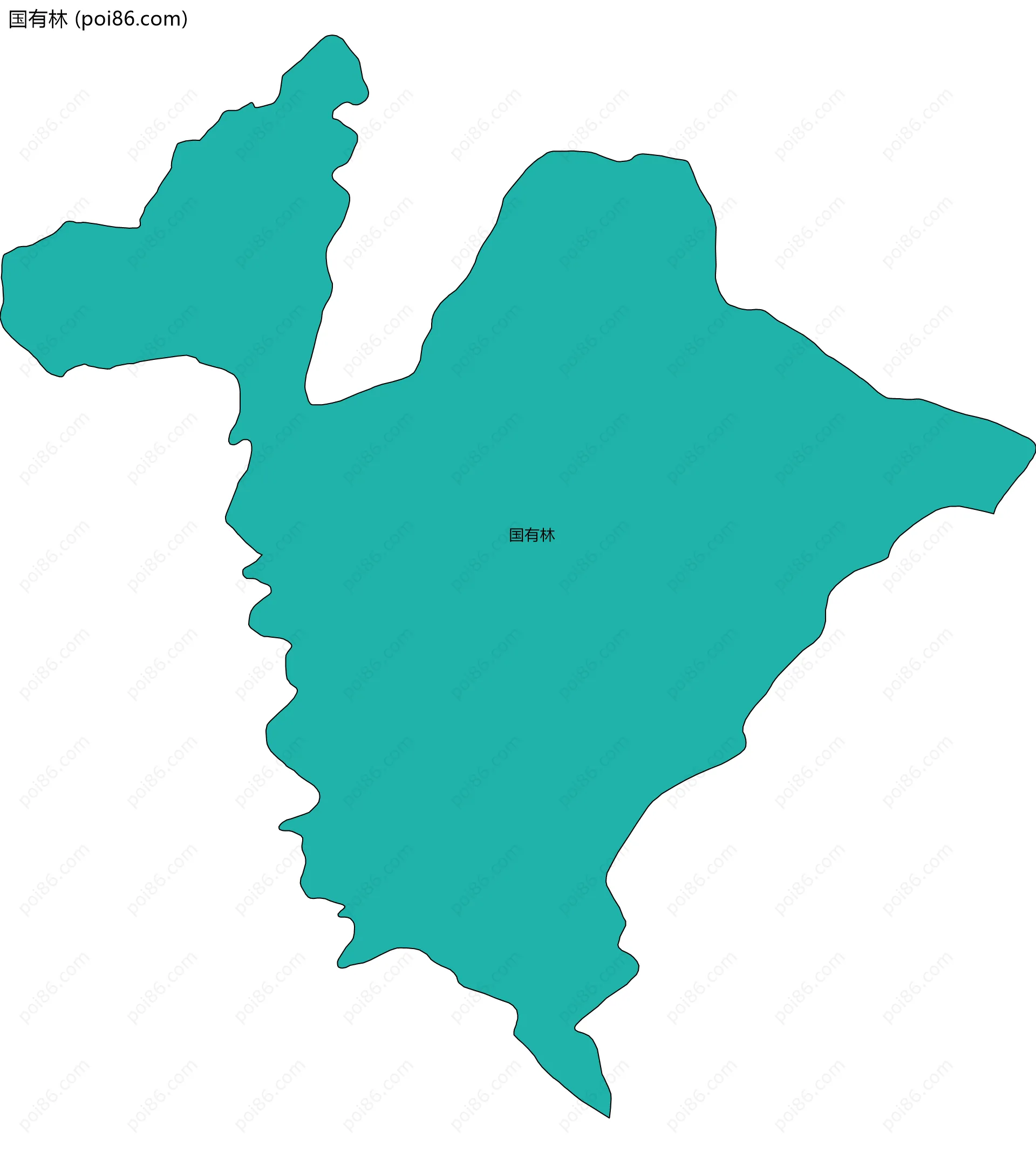 国有林边界地图