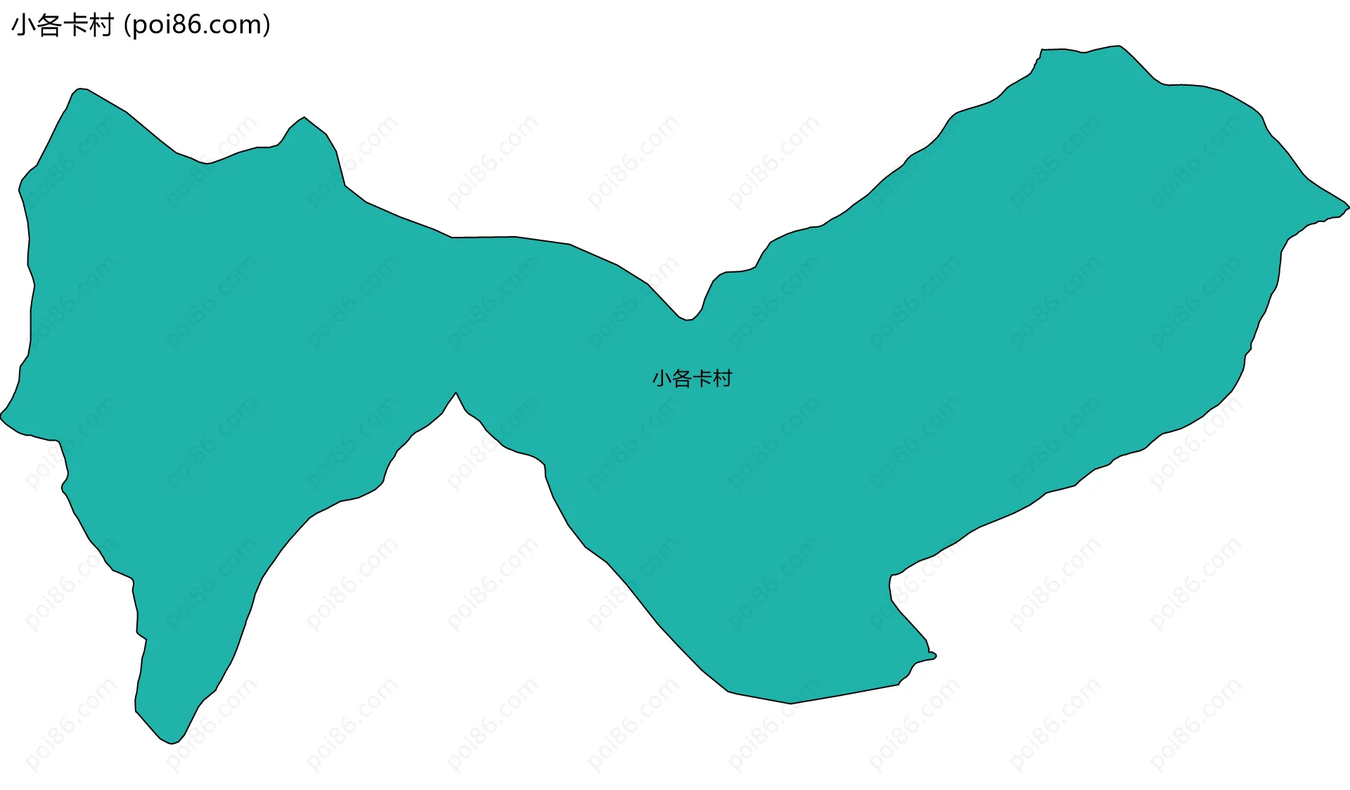 小各卡村边界地图
