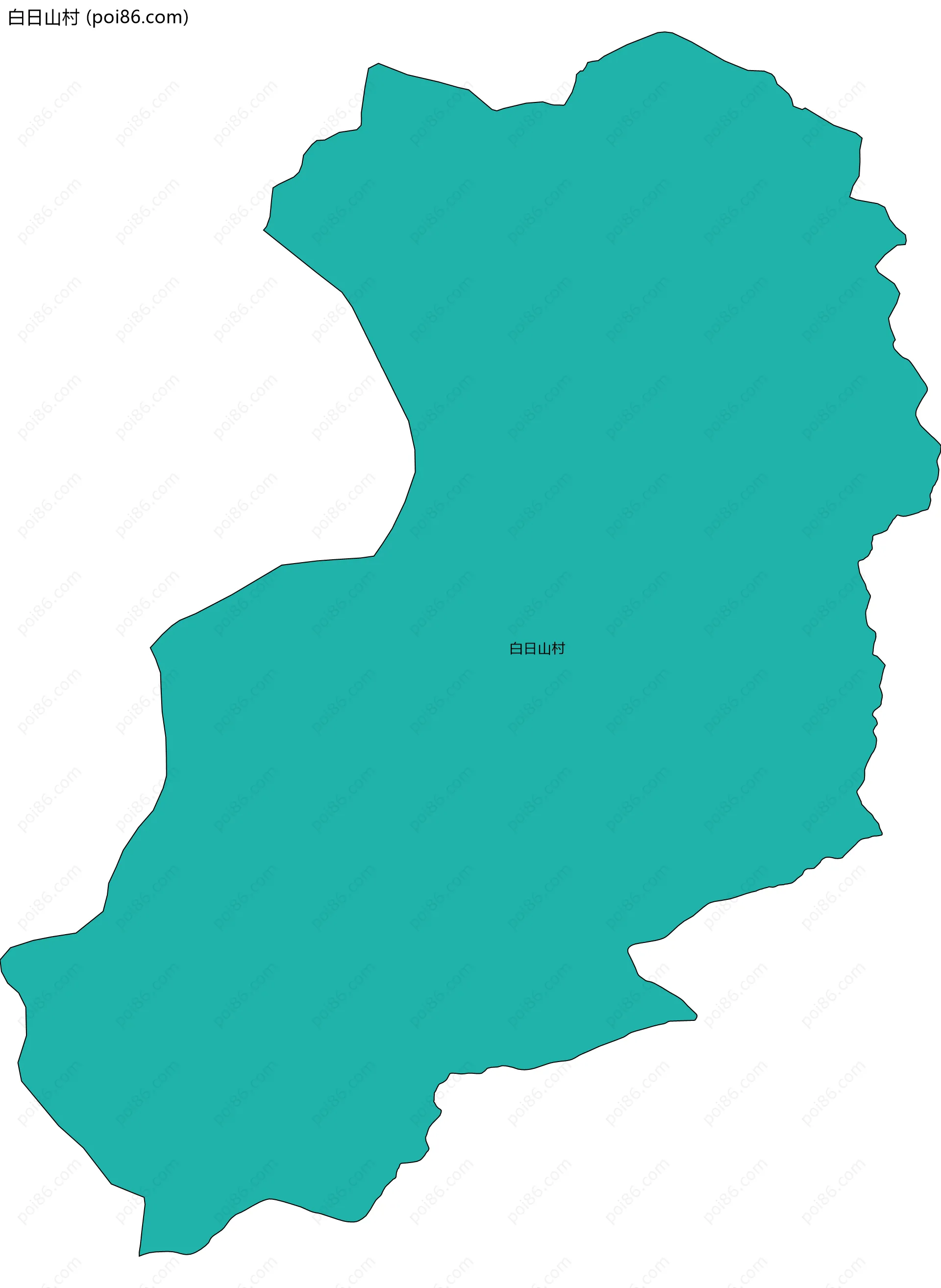 白日山村边界地图
