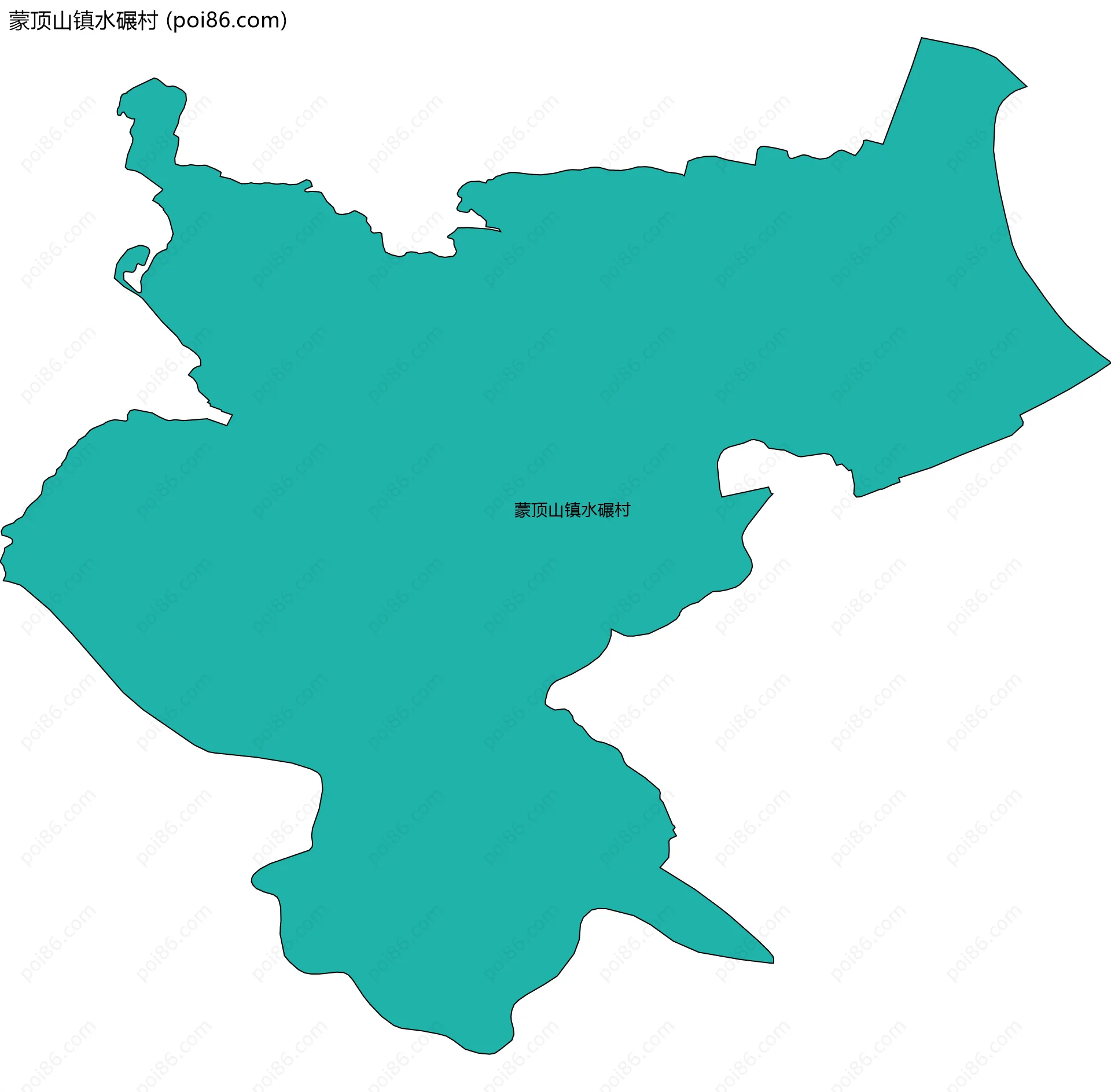 蒙顶山镇水碾村边界地图