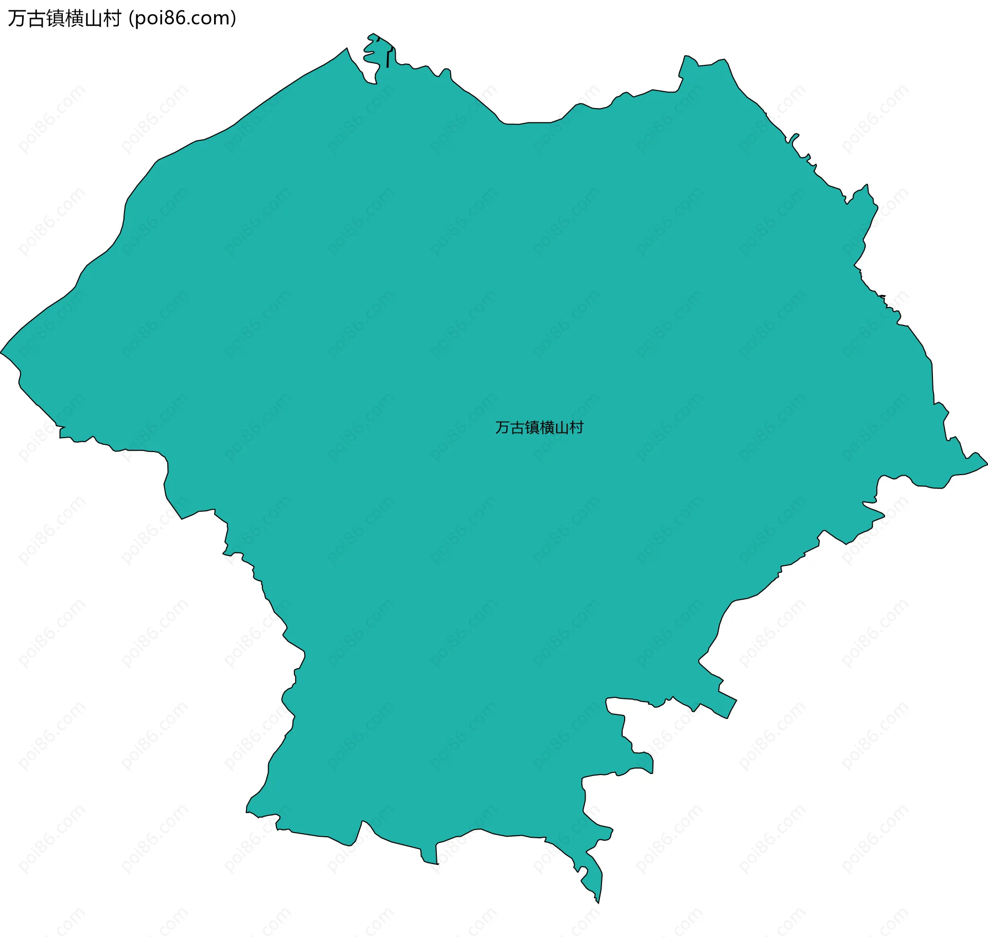 万古镇横山村边界地图