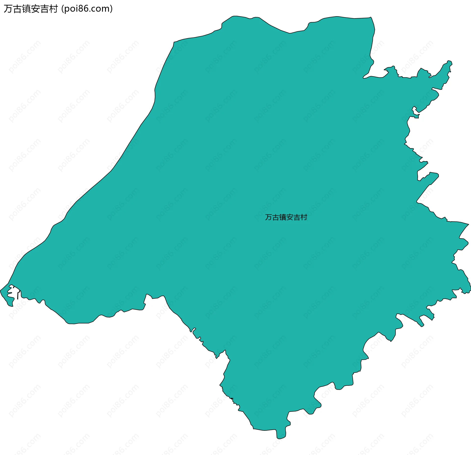 万古镇安吉村边界地图