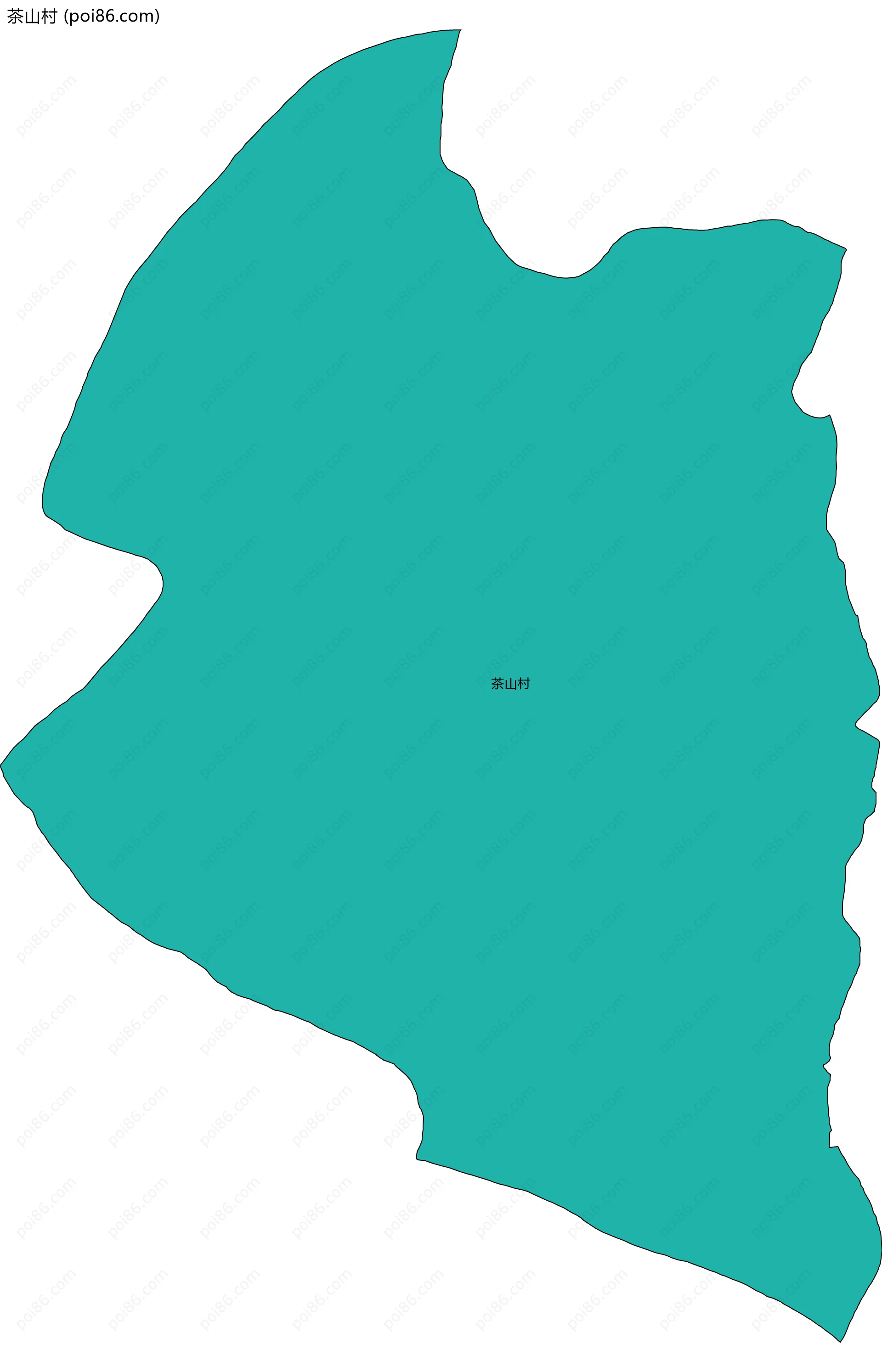 茶山村边界地图