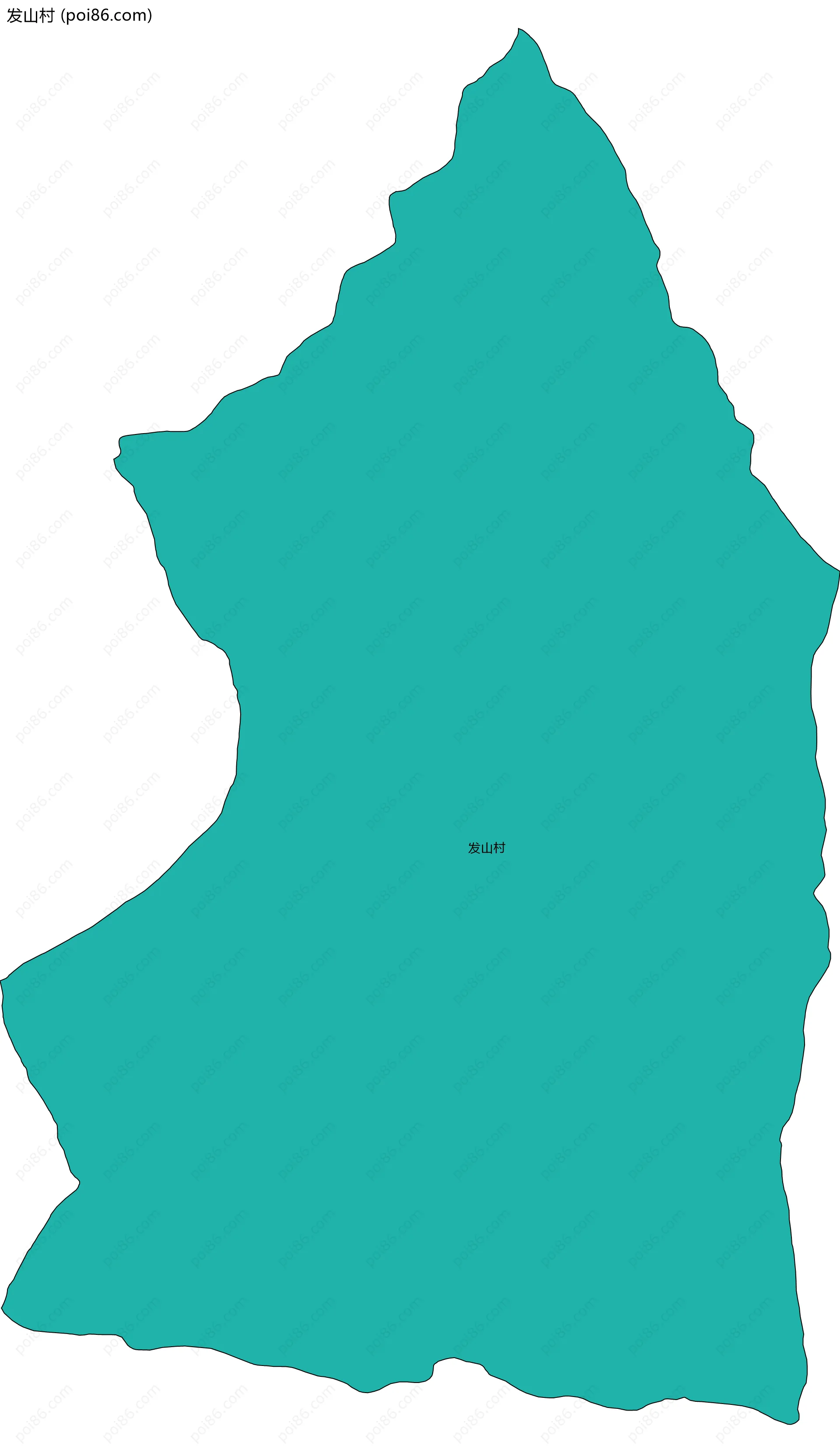 发山村边界地图