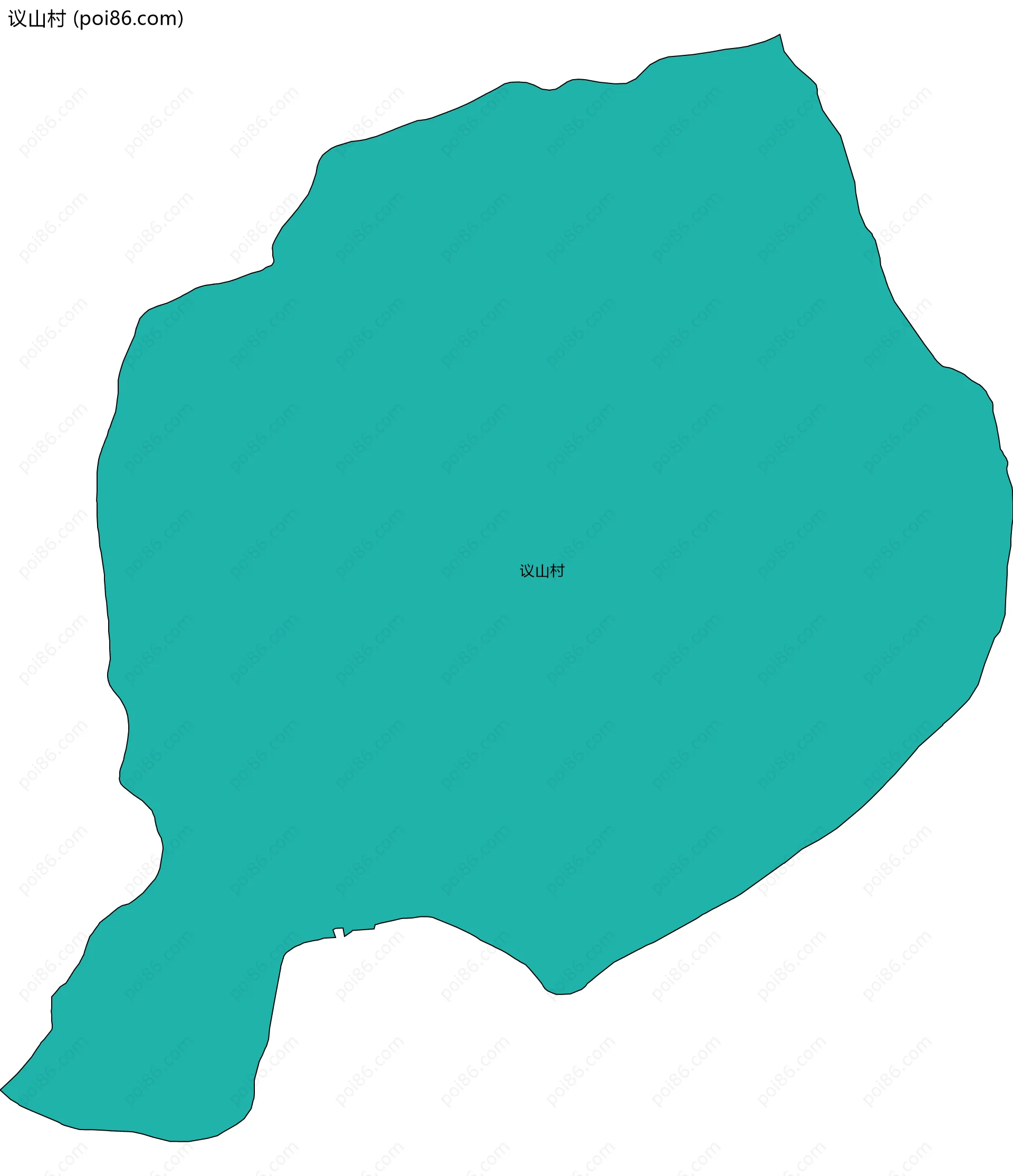 议山村边界地图