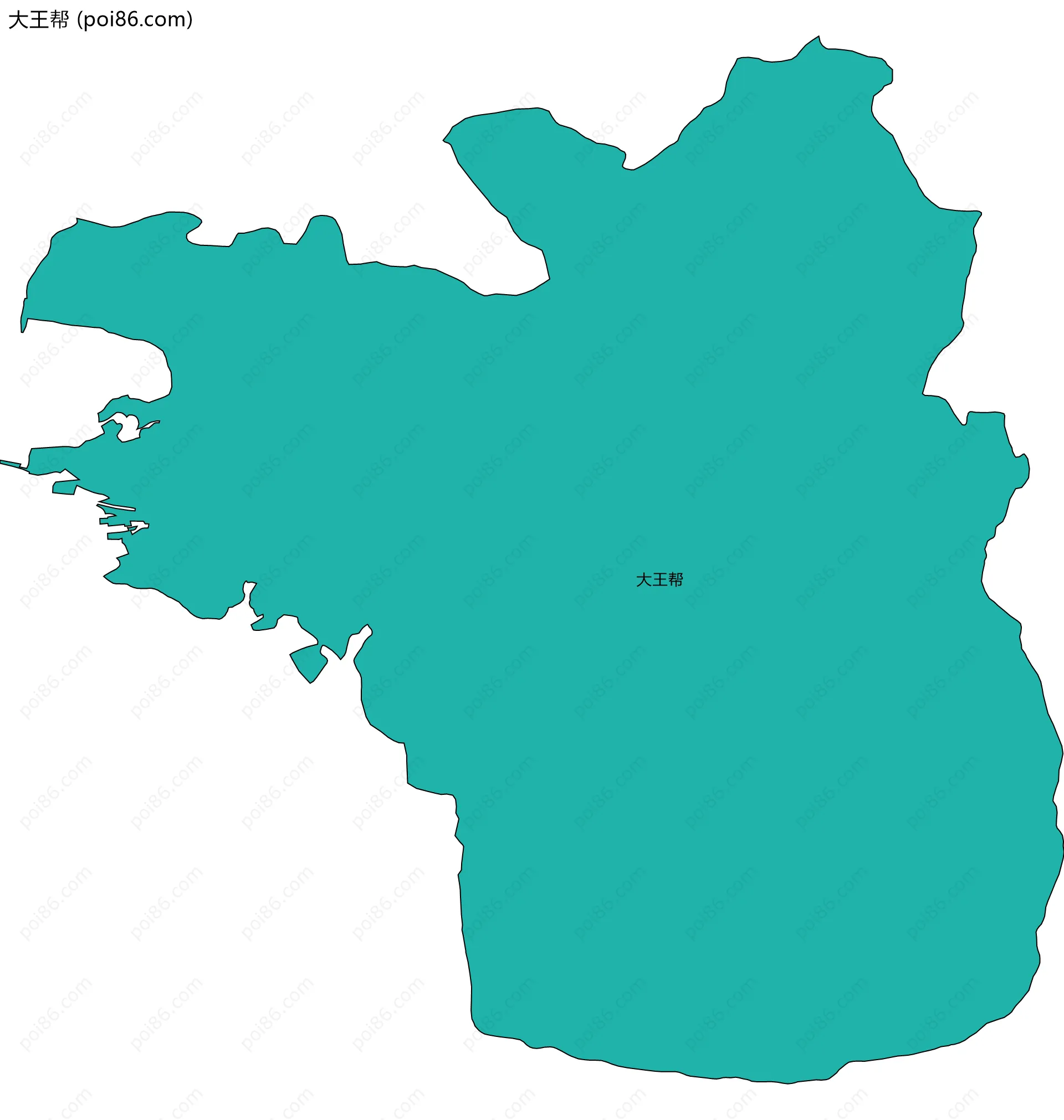大王帮边界地图