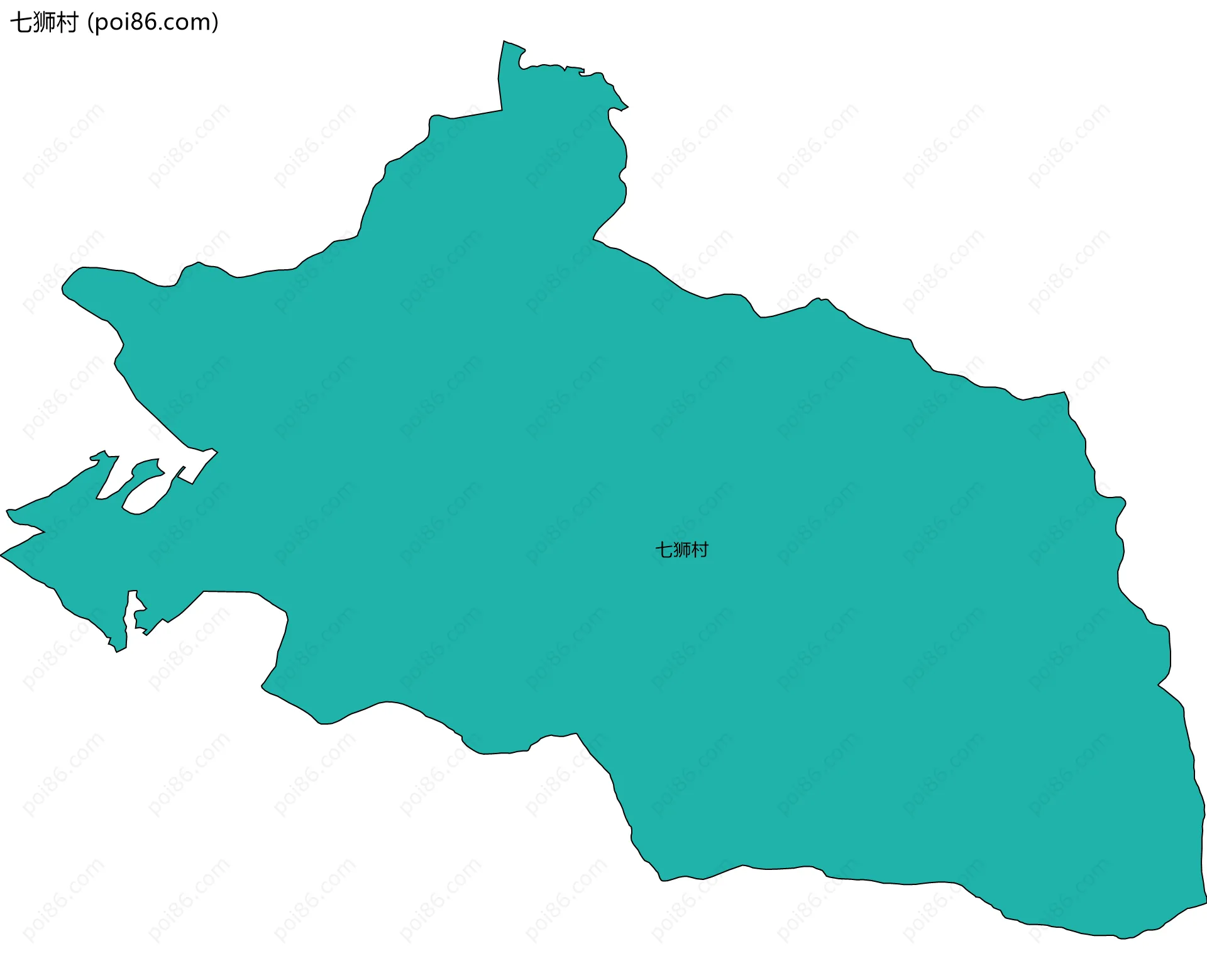 七狮村边界地图