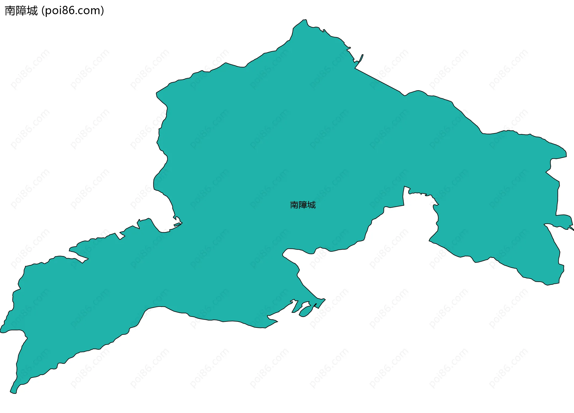 南障城边界地图