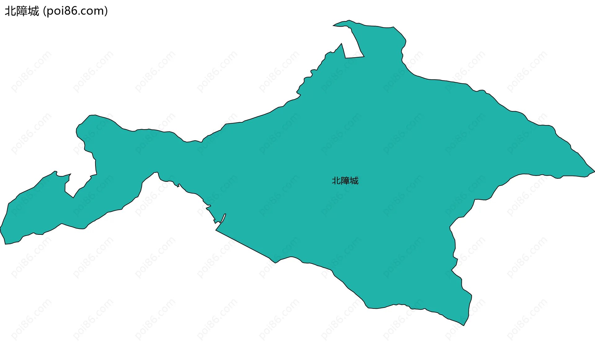 北障城边界地图