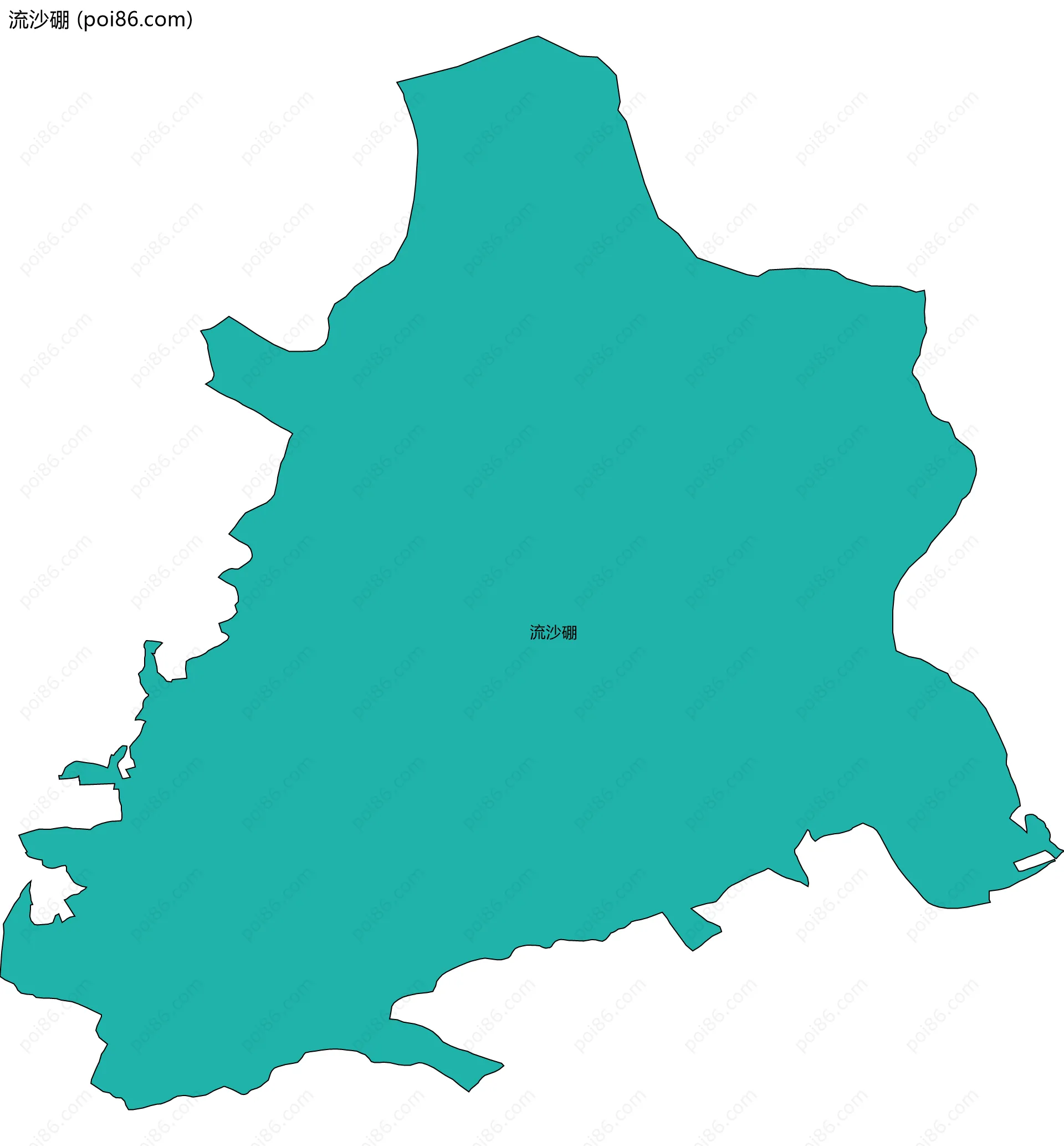 流沙硼边界地图