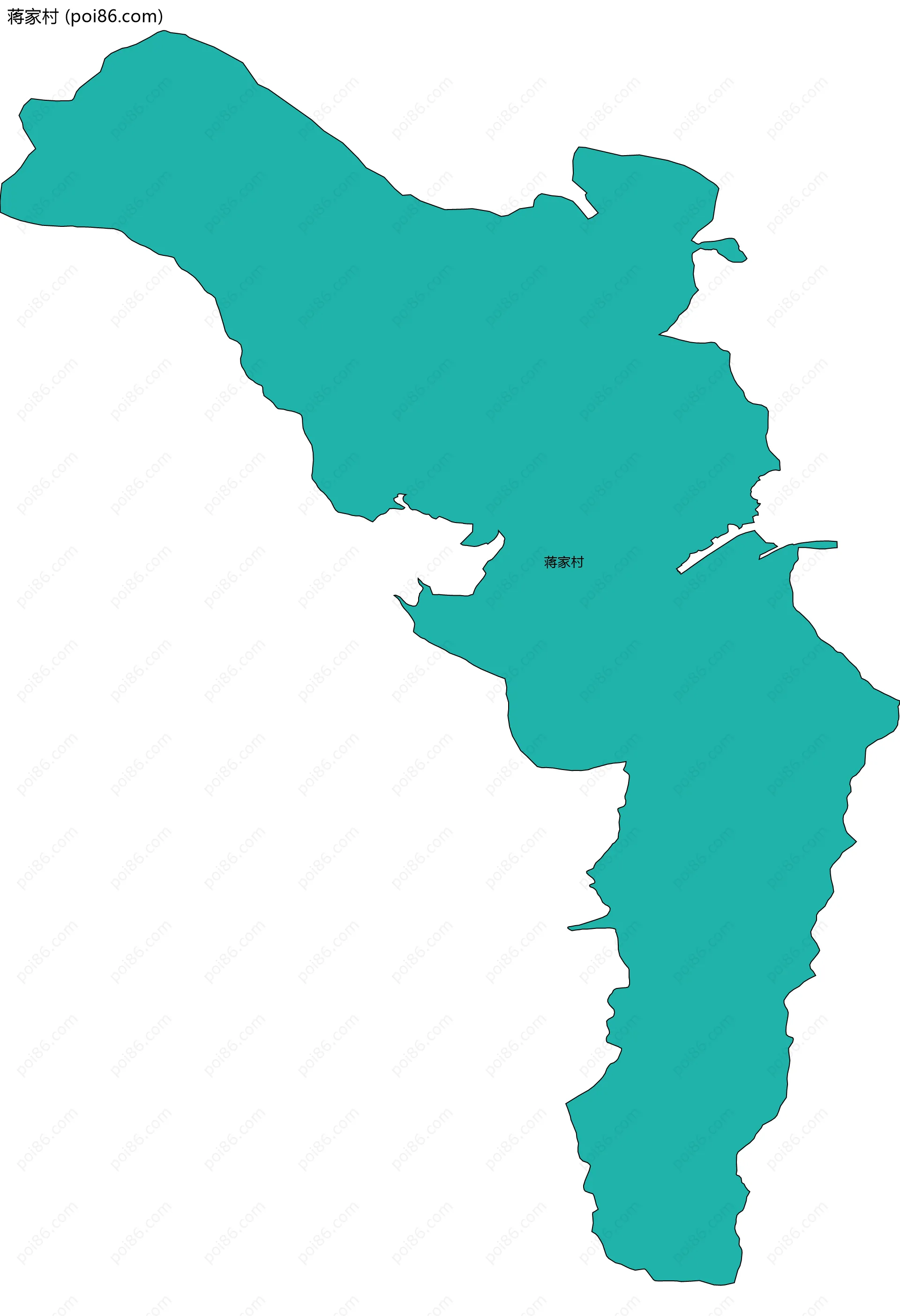 蒋家村边界地图